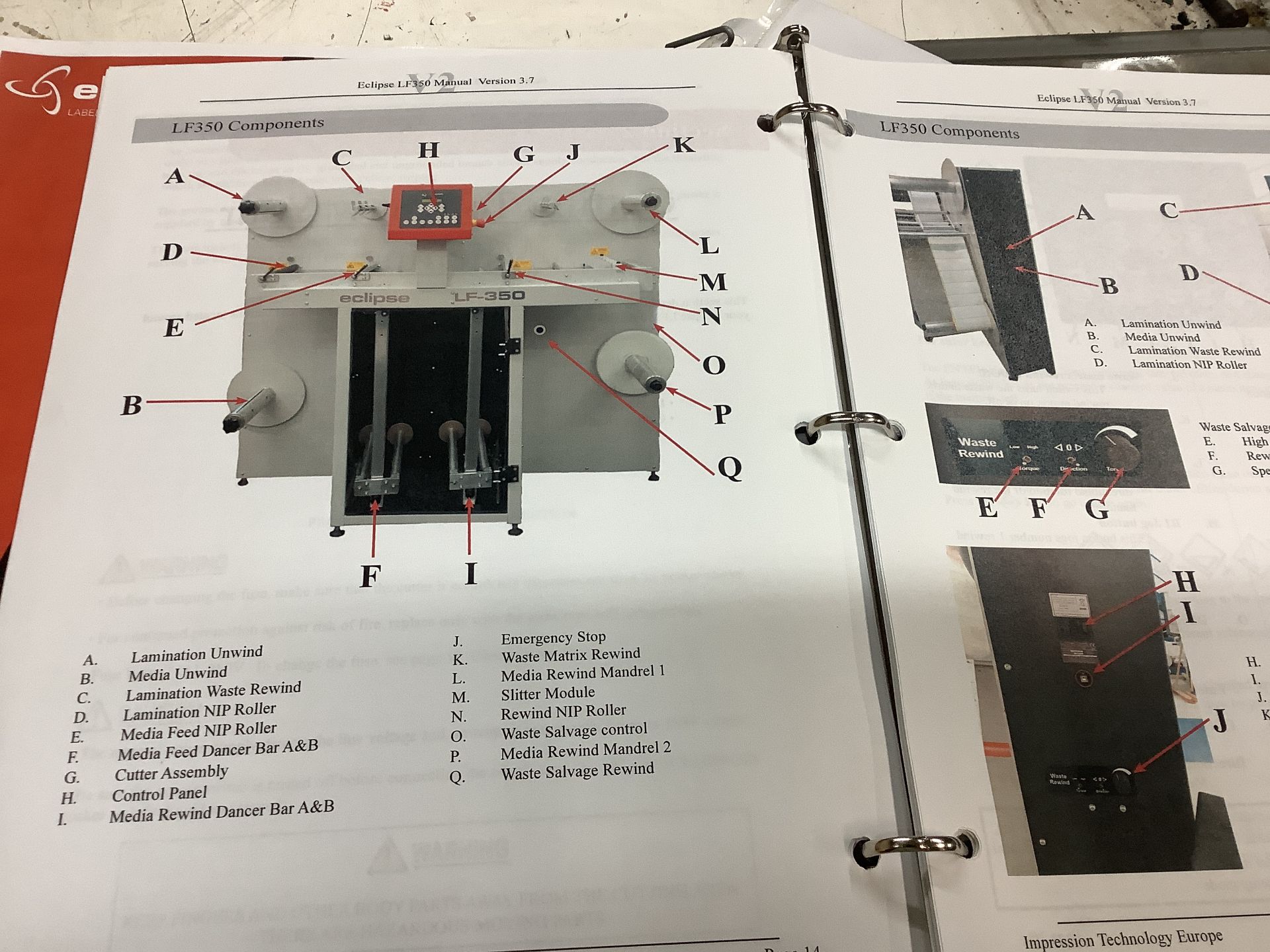 13.7” Eclipse LF350 digitally printed rolls, label cutting & finishing system. Serial # 15105523. - Image 13 of 13