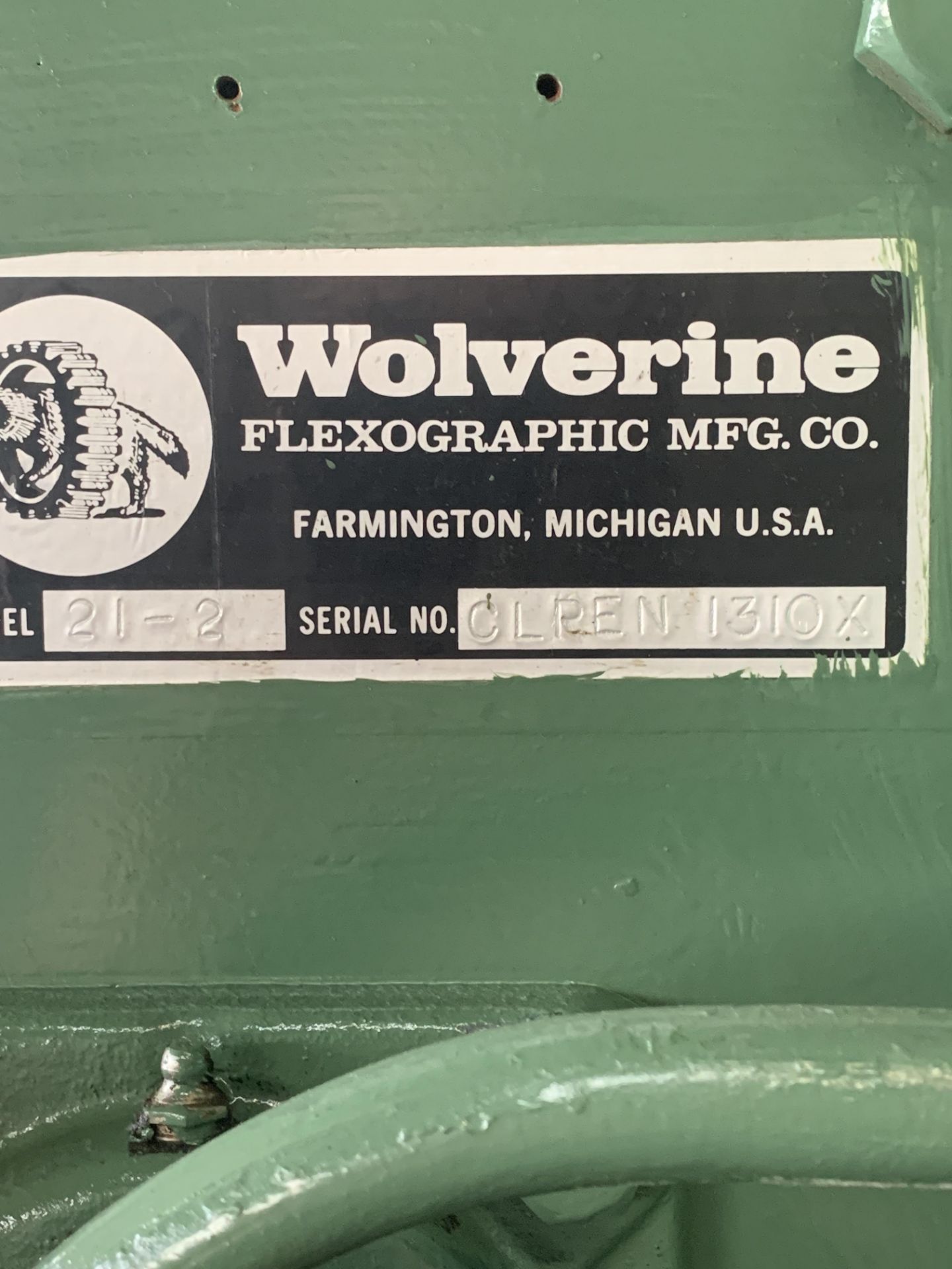 20” Wolverine Cubline Model CLRE-N-1310X 21-3, 3-color flexographic inline printing press. 20” print - Image 2 of 9