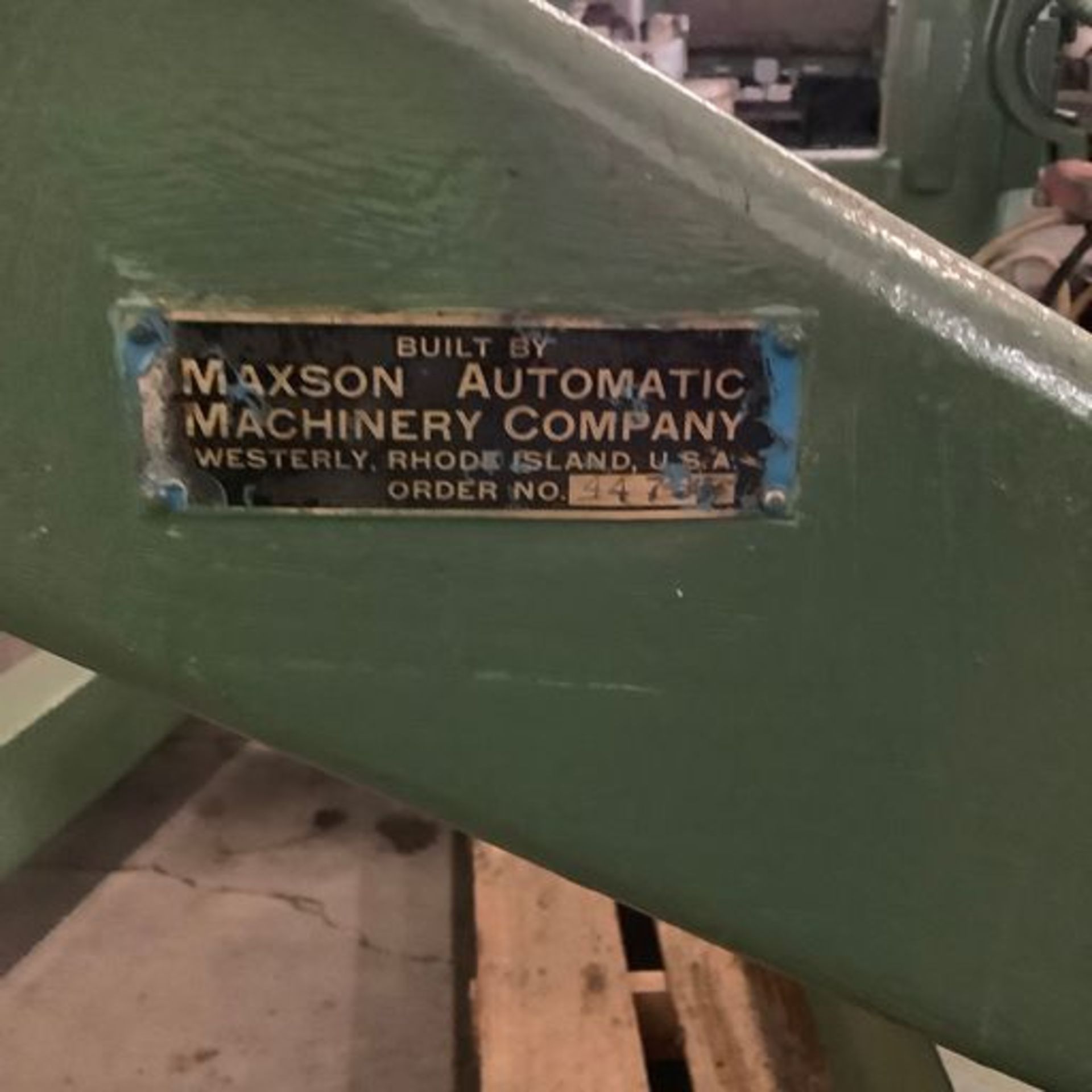 44” Maxson single position unwind. Automatic edge guiding. Fife web guide with pneumatic sensor, +/- - Image 6 of 9