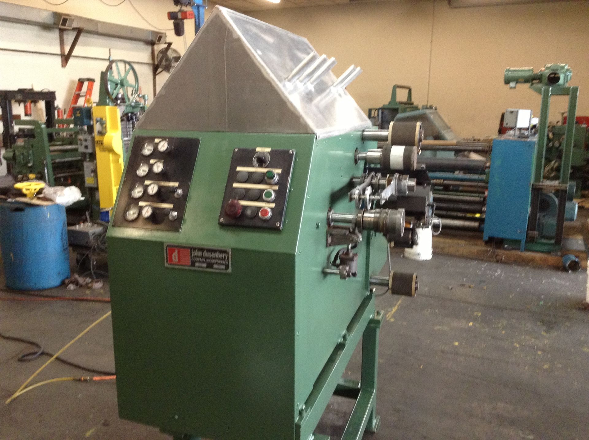 3” Dusenbery Model 794 DH roll doctoring machine. Age 1991. Serial # 22239. Heavy-duty design for