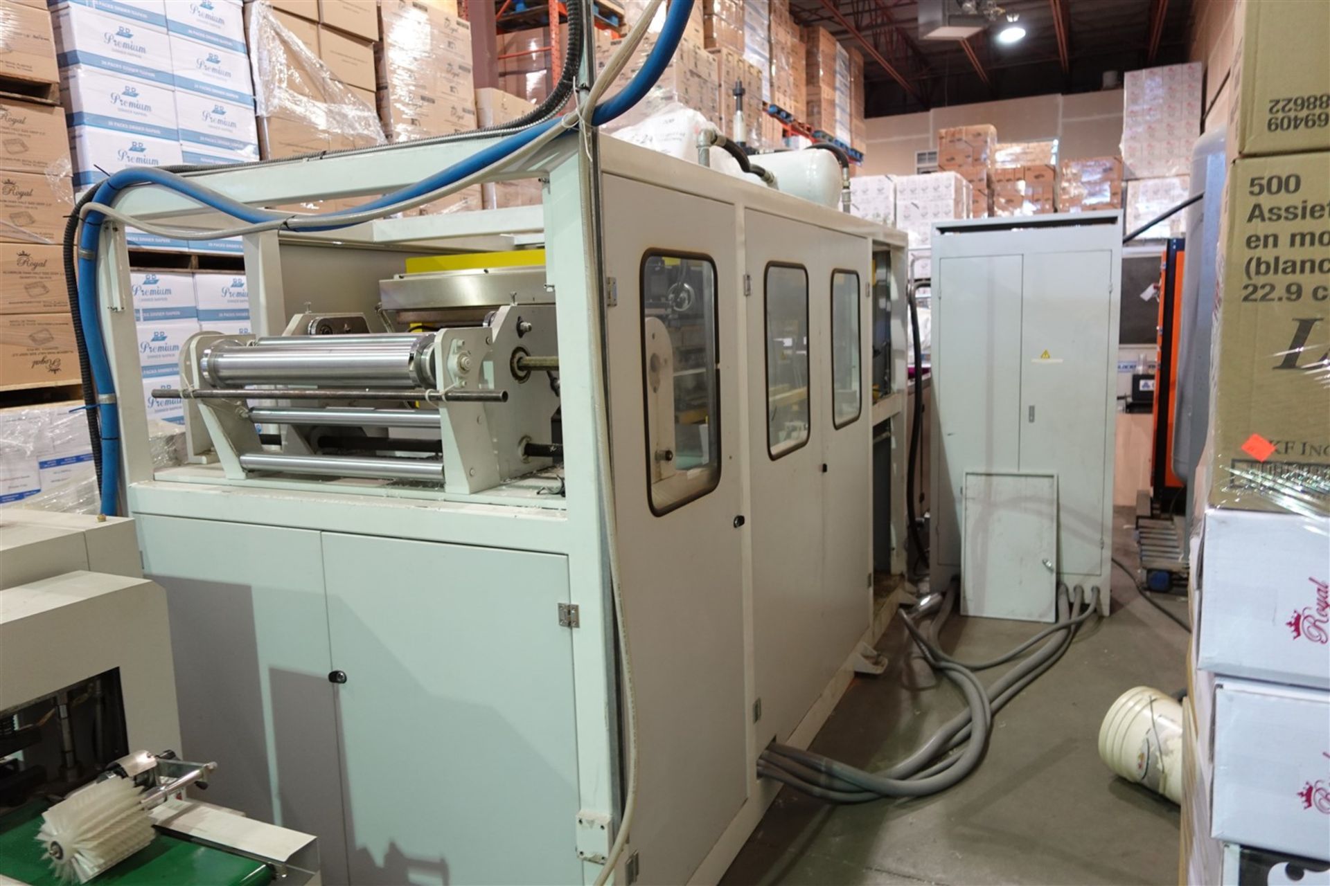 THERMOFORMER - 2015 SINOPLAST SPC 660C-CUP FORMING LINE - ROLL UNWINDER STACKER MOD. SP550C, SCRAP - Image 5 of 6