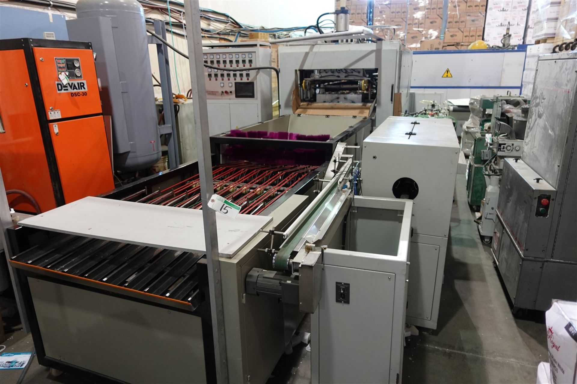 THERMOFORMER - 2015 SINOPLAST SPC 660C-CUP FORMING LINE - ROLL UNWINDER STACKER MOD. SP550C, SCRAP - Image 2 of 6