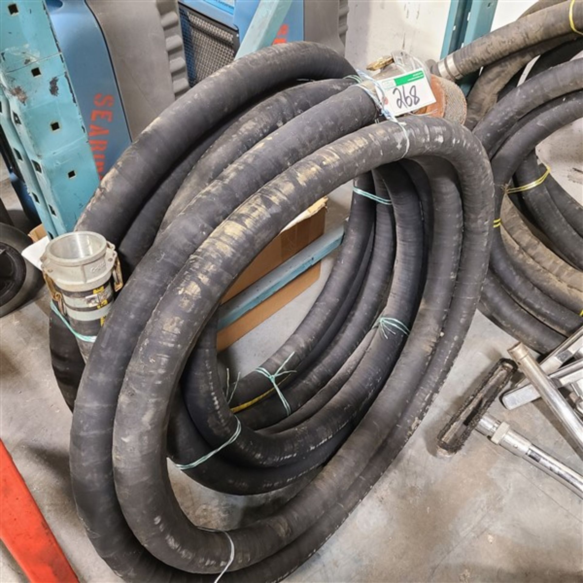 2 ROLLS OF 2 1/2 IN. PUMP HOSE W/FITTINGS, FILTERS