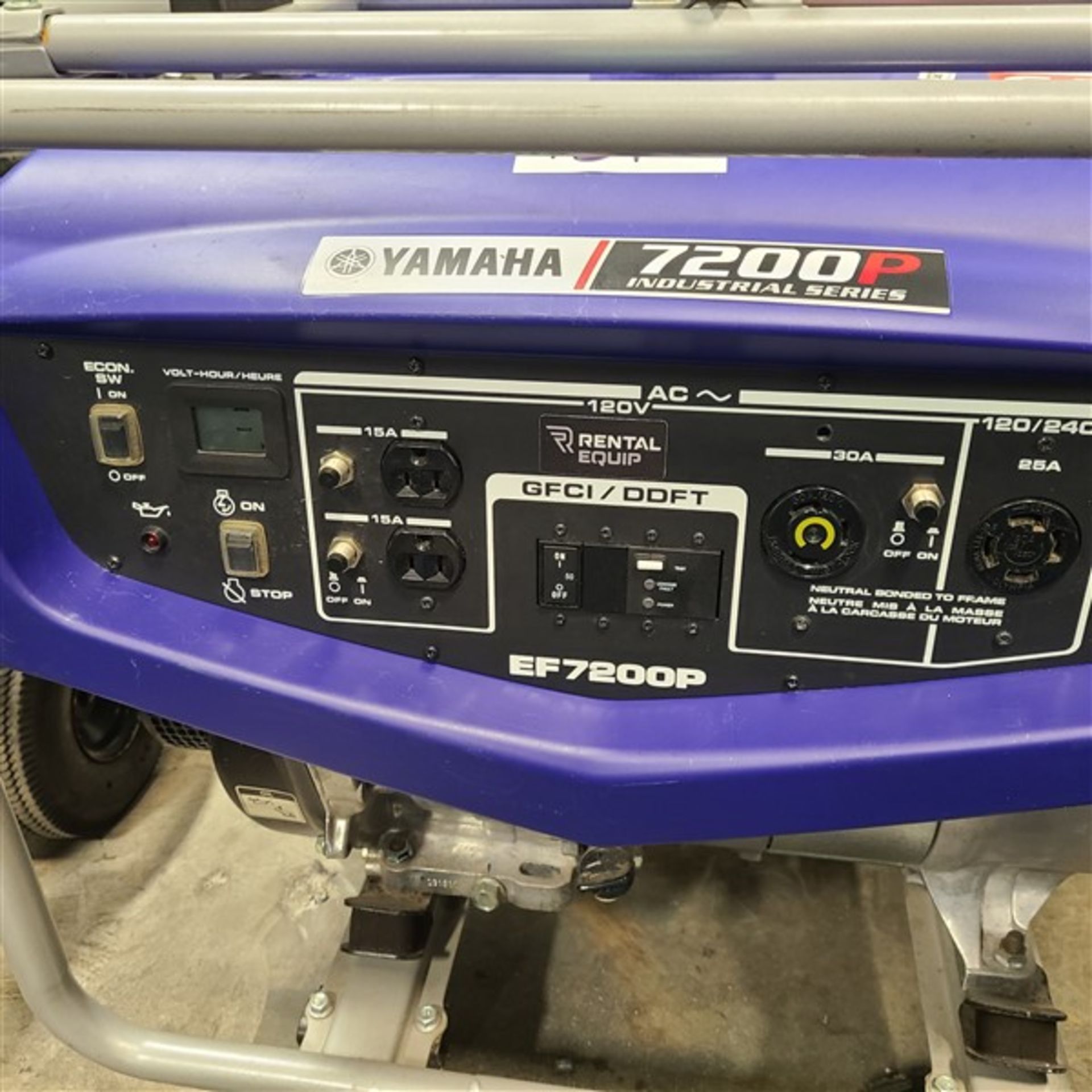 YAMAHA EF7200P PORTABLE GENERATOR P/W YAMAHA GAS ENGINE (BROKEN WHEEL) - Image 2 of 4