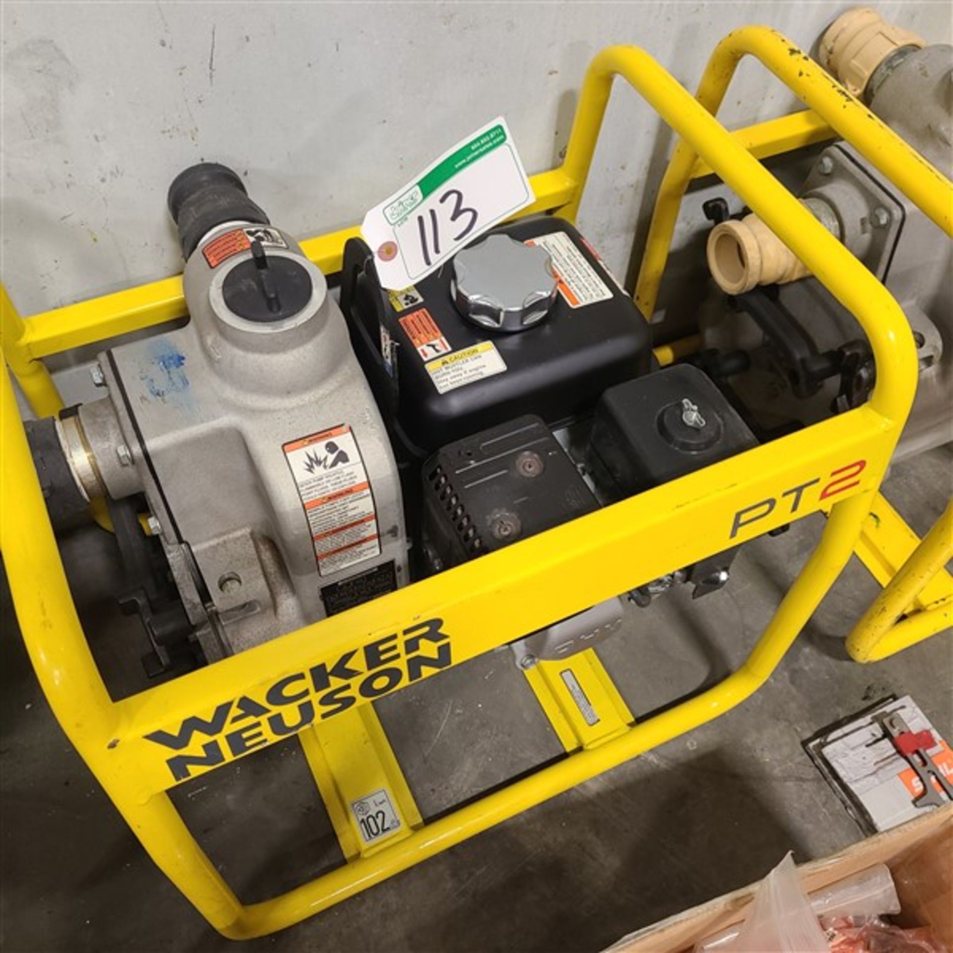 PORTABLE TRASH PUMP - WACKER PT2 P/W HONDA GX160