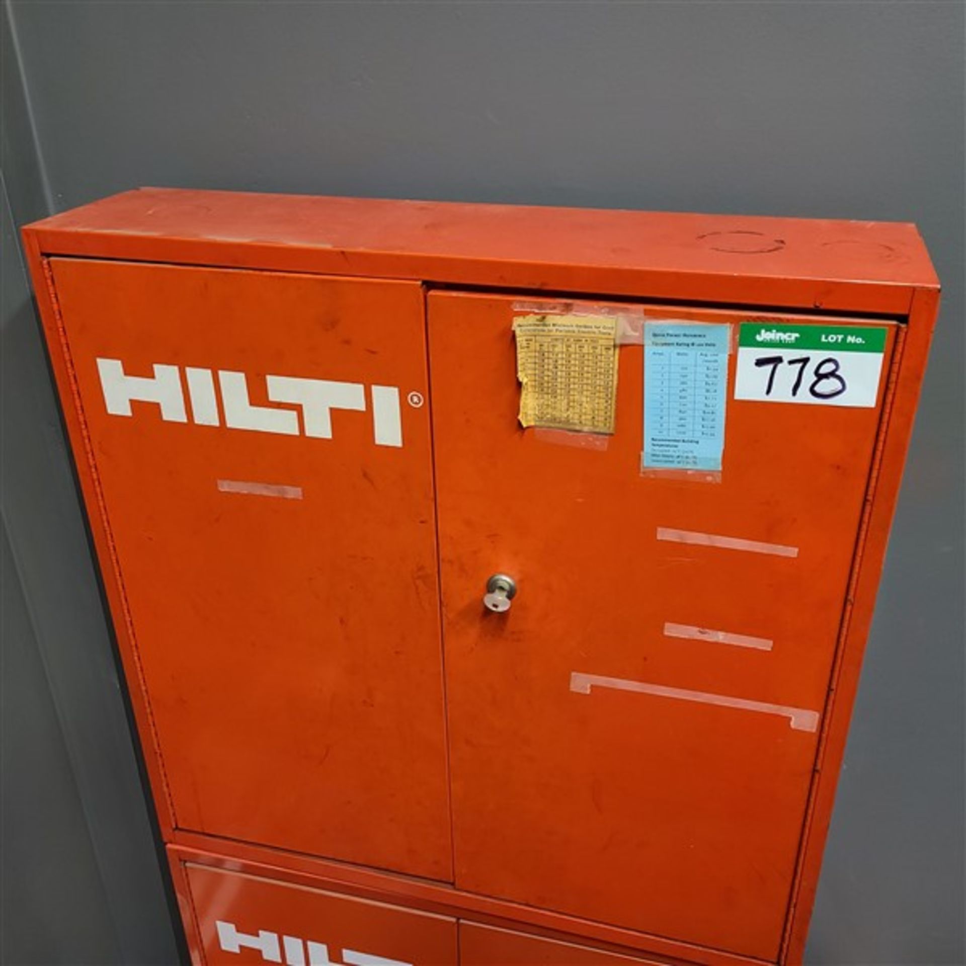 HILTI 2 DOOR LOCKING METAL CABINET