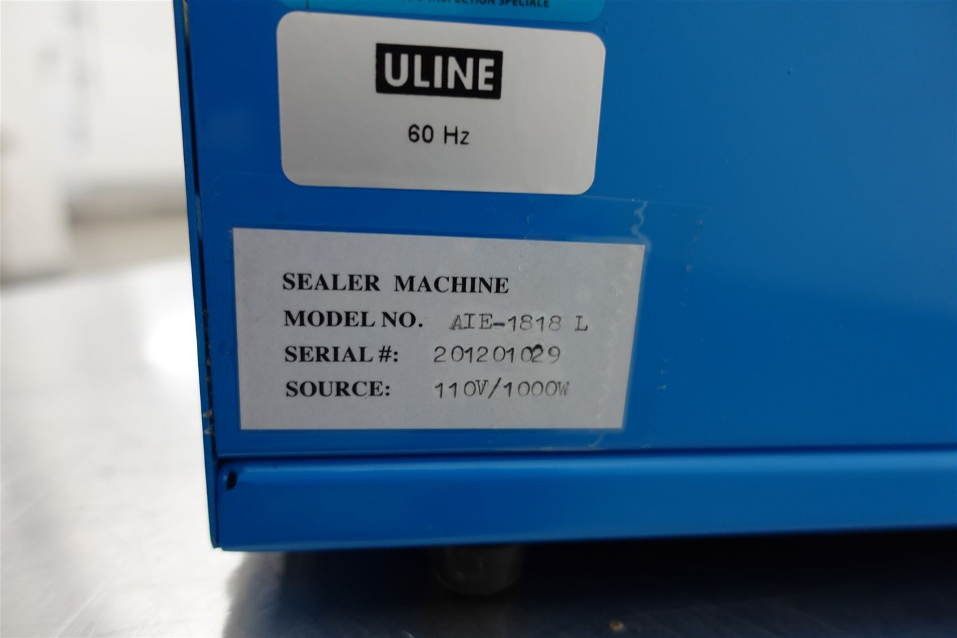 ULINE DELUXE SUPERIOR L-BAR SEALER SHRINK WRAP SYSTEM, MODEL AIE-1818L, 110V - Image 3 of 3