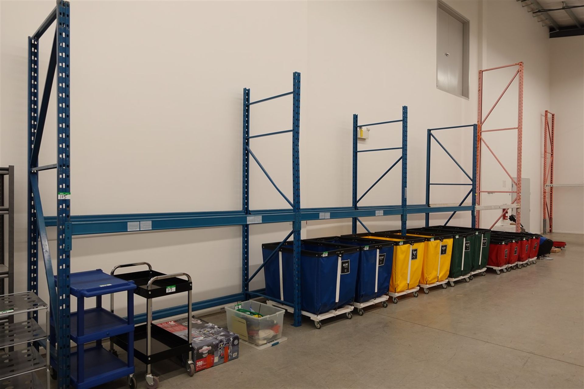 4 SECTIONS OF PALLET RACKING