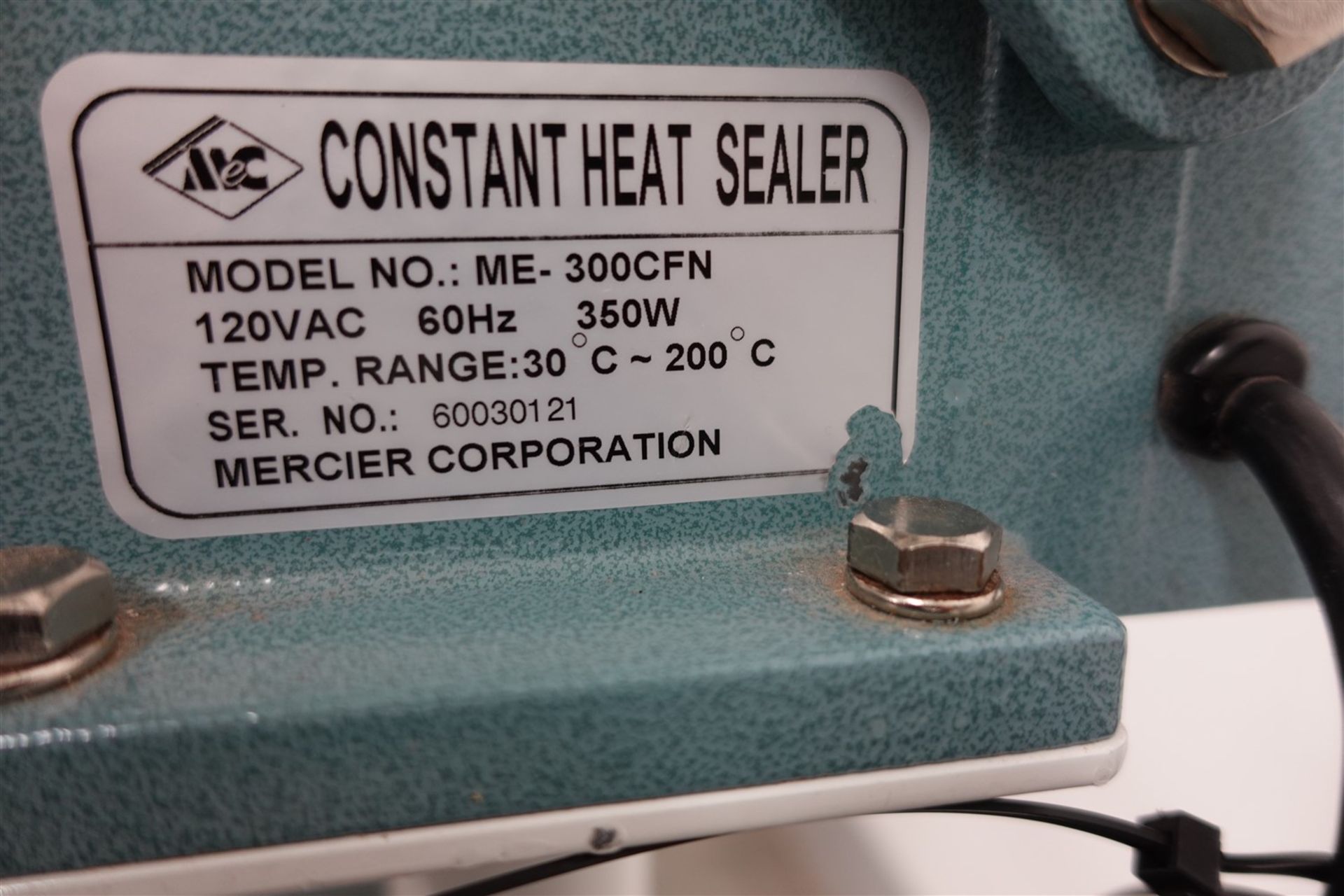 MERCIER CORPORATION CONSTANT HEAT FOOT SEALER MODEL ME-300CFN, 120V - Image 4 of 4