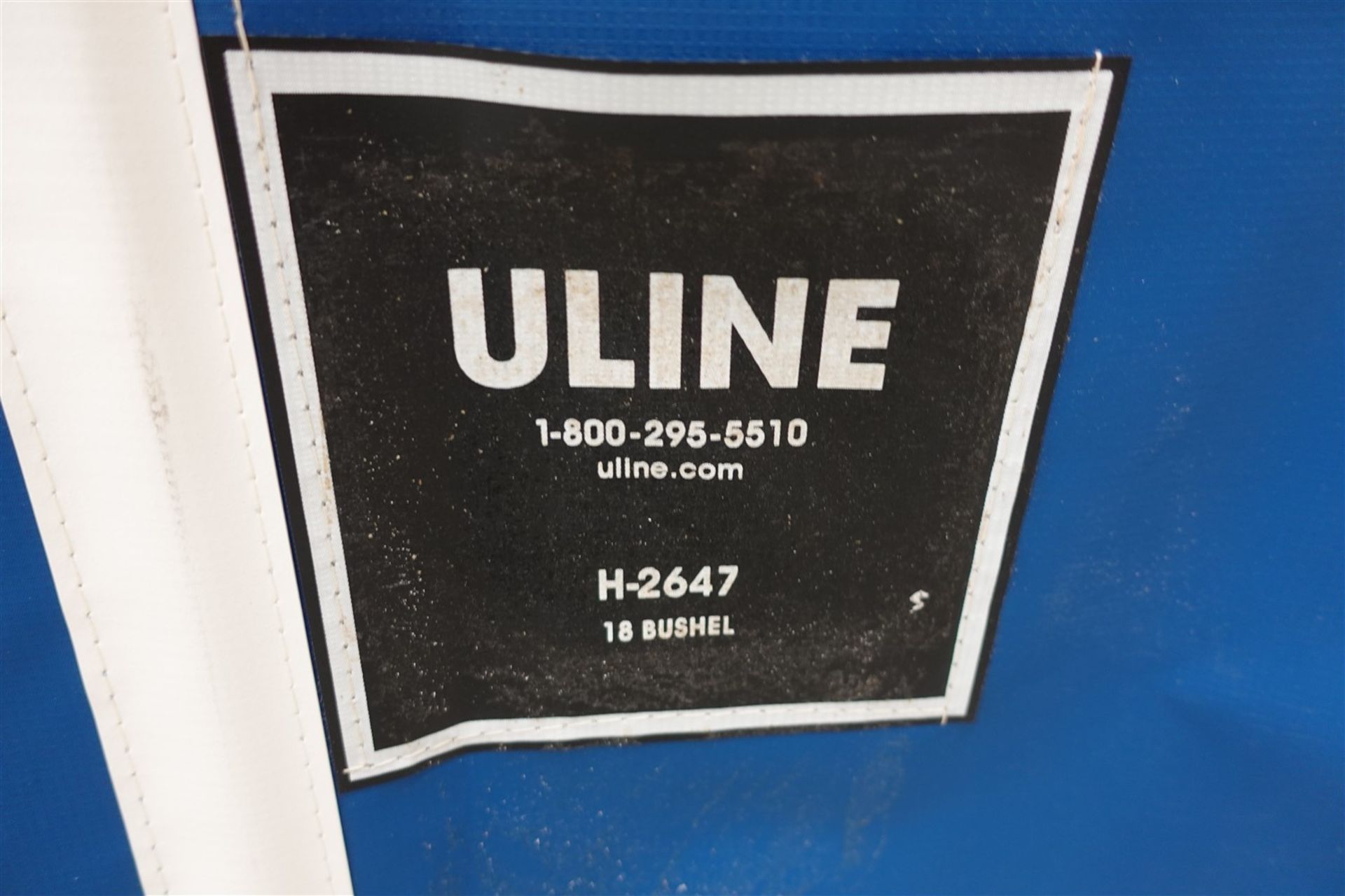 ULINE BLUE VINYL BASKET TRUCK - 18 BUSHEL, 42 IN. X 30 IN. MOD. H-2647 - Image 2 of 2