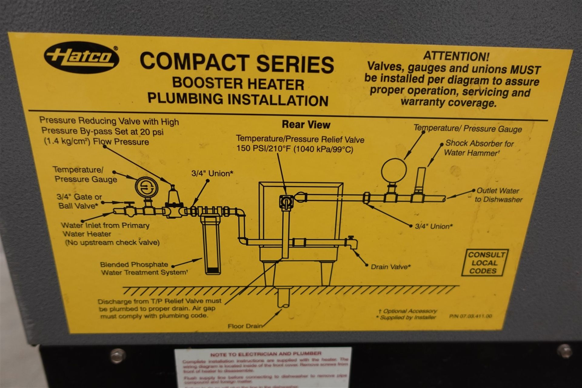 HATCO COMPACT SERIES BOOSTER HEATER - Image 2 of 2