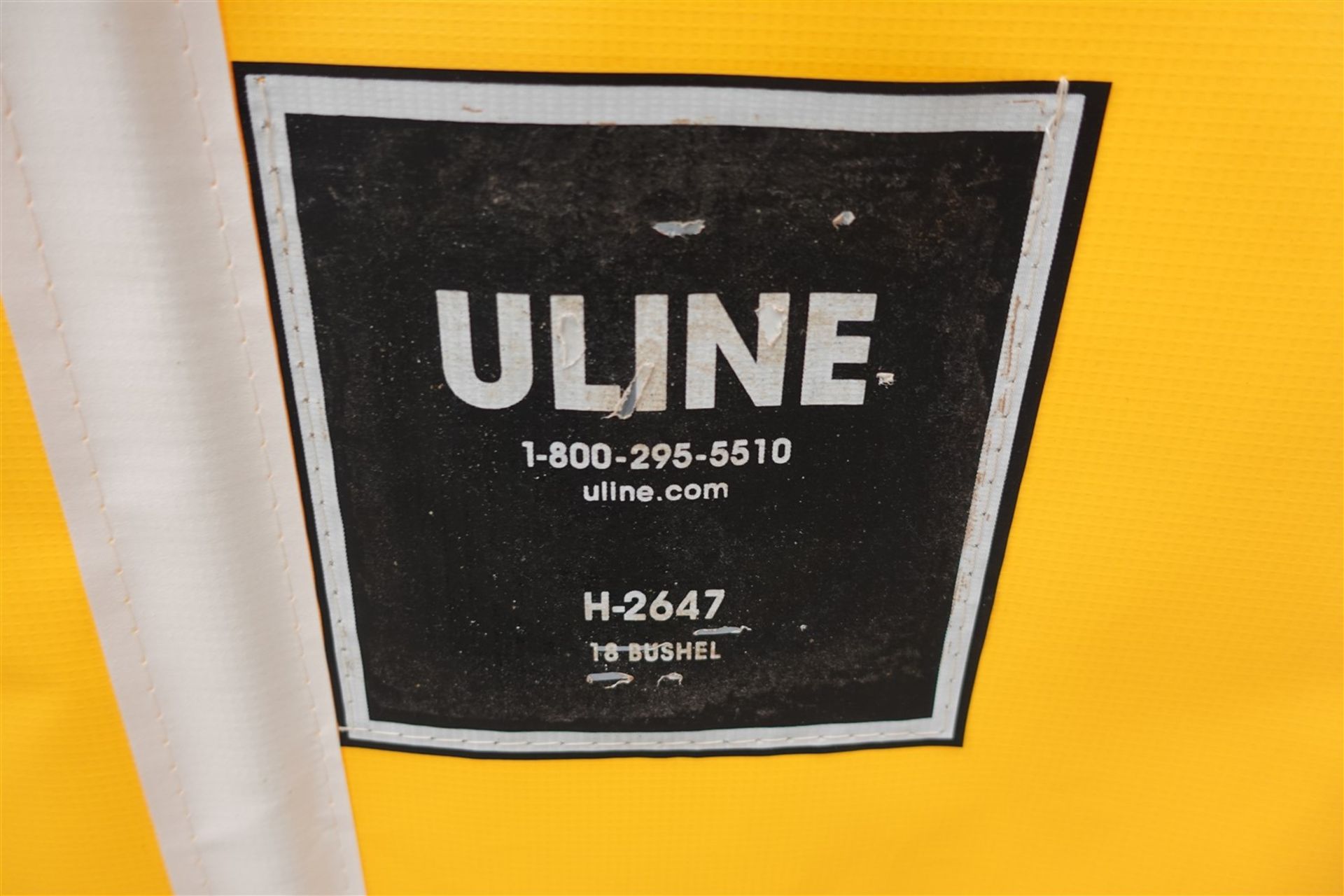 ULINE YELLOW VINYL BASKET TRUCK - 18 BUSHEL, 42 IN. X 30 IN. MOD. H-2647 - Image 2 of 2