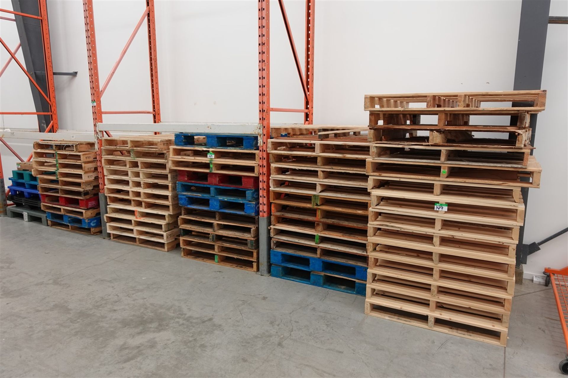 LOT OF ASSORTED WOOD PALLETS