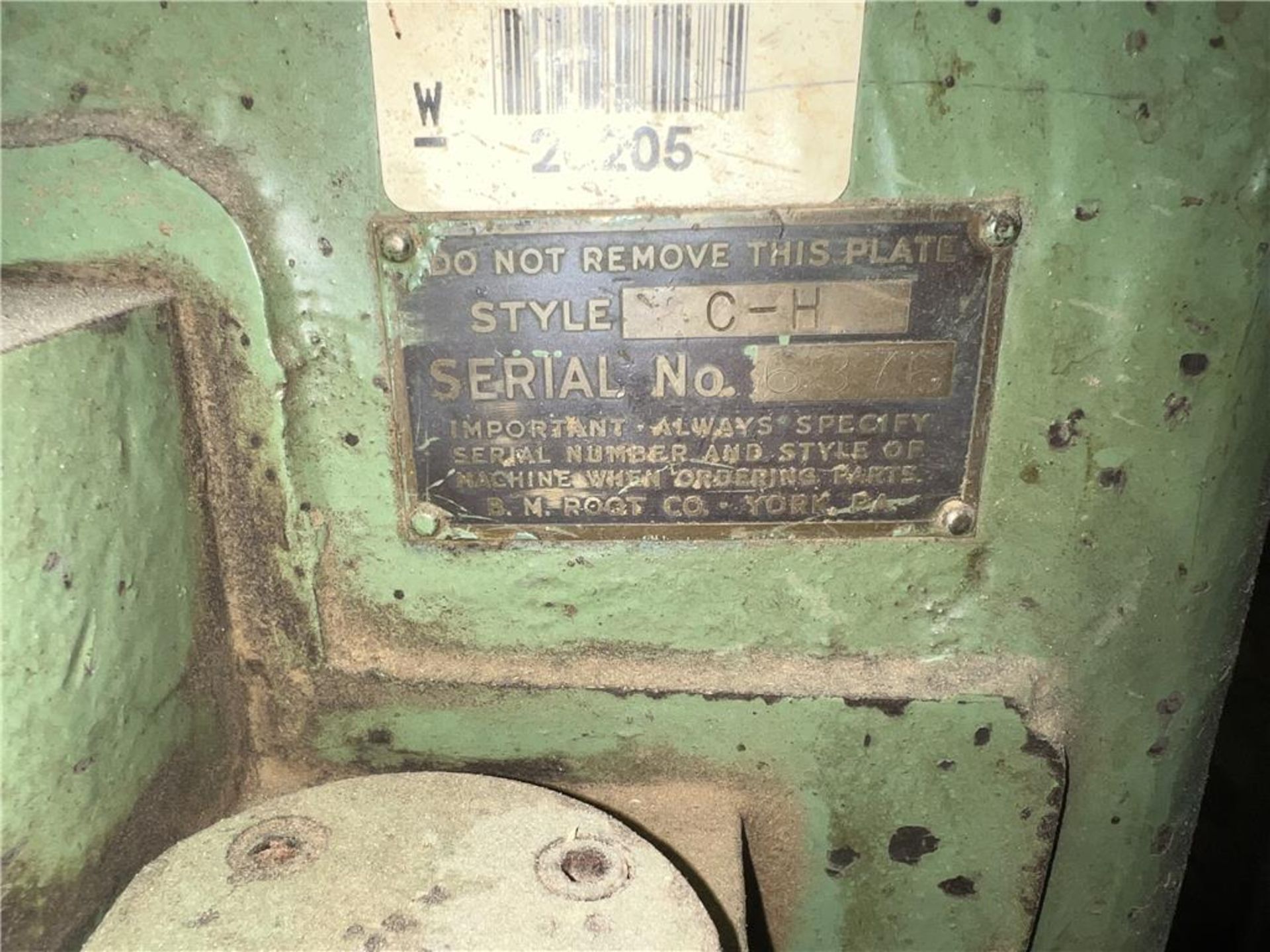 ROOT MULTI SPINDLE BORING MACHINE, MODEL C-H, S/N: 6576 - Image 7 of 9