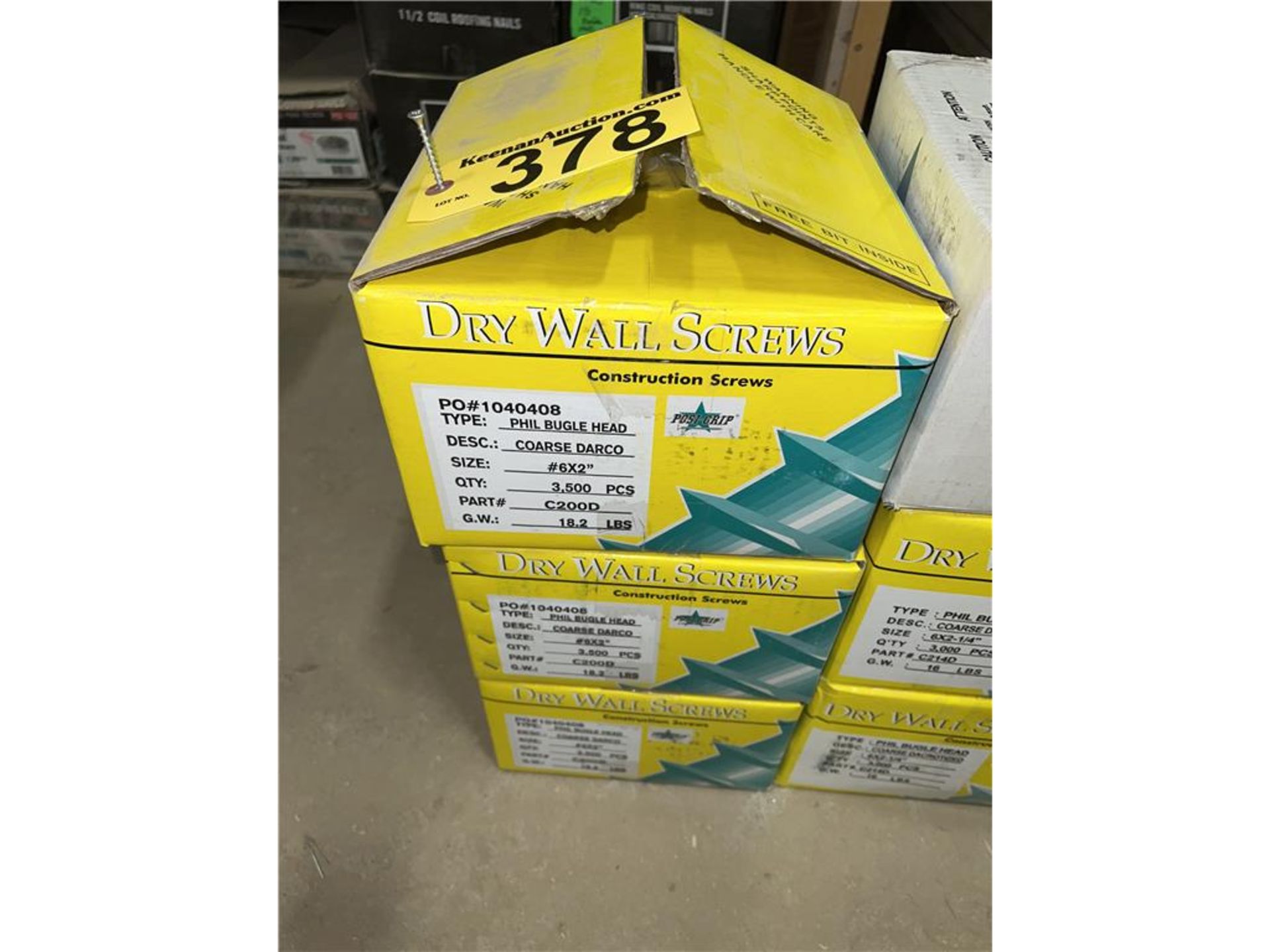 3-CASES OF DRYWALL/CONSTRUCTION SCREWS