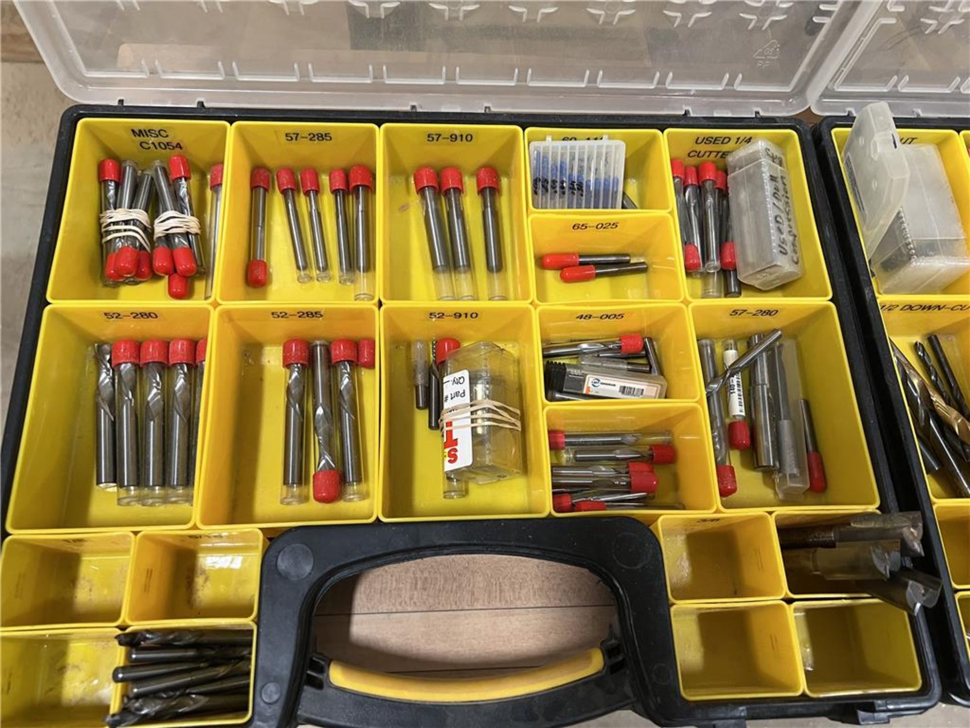 3-TOOL ORGANIZERS W/APPROX. 150 BITS, END MILLS, COLLETS & TOOLING - Image 2 of 4