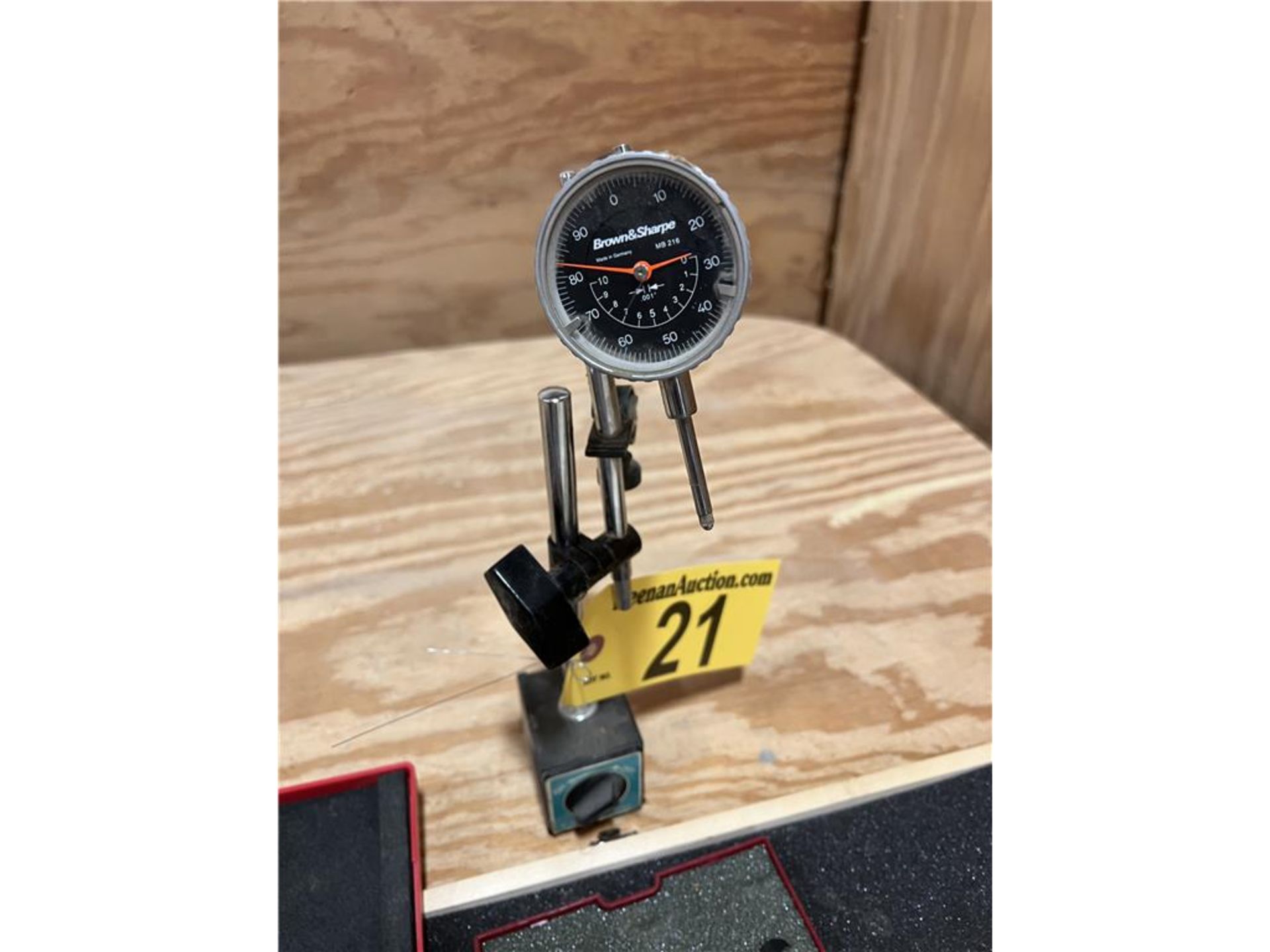 LOT: ASSORTED CALIPERS, MICROMETER, MAGNETIC BASE W/ BROWN & SHARP DIAL INDICATOR - Image 6 of 6