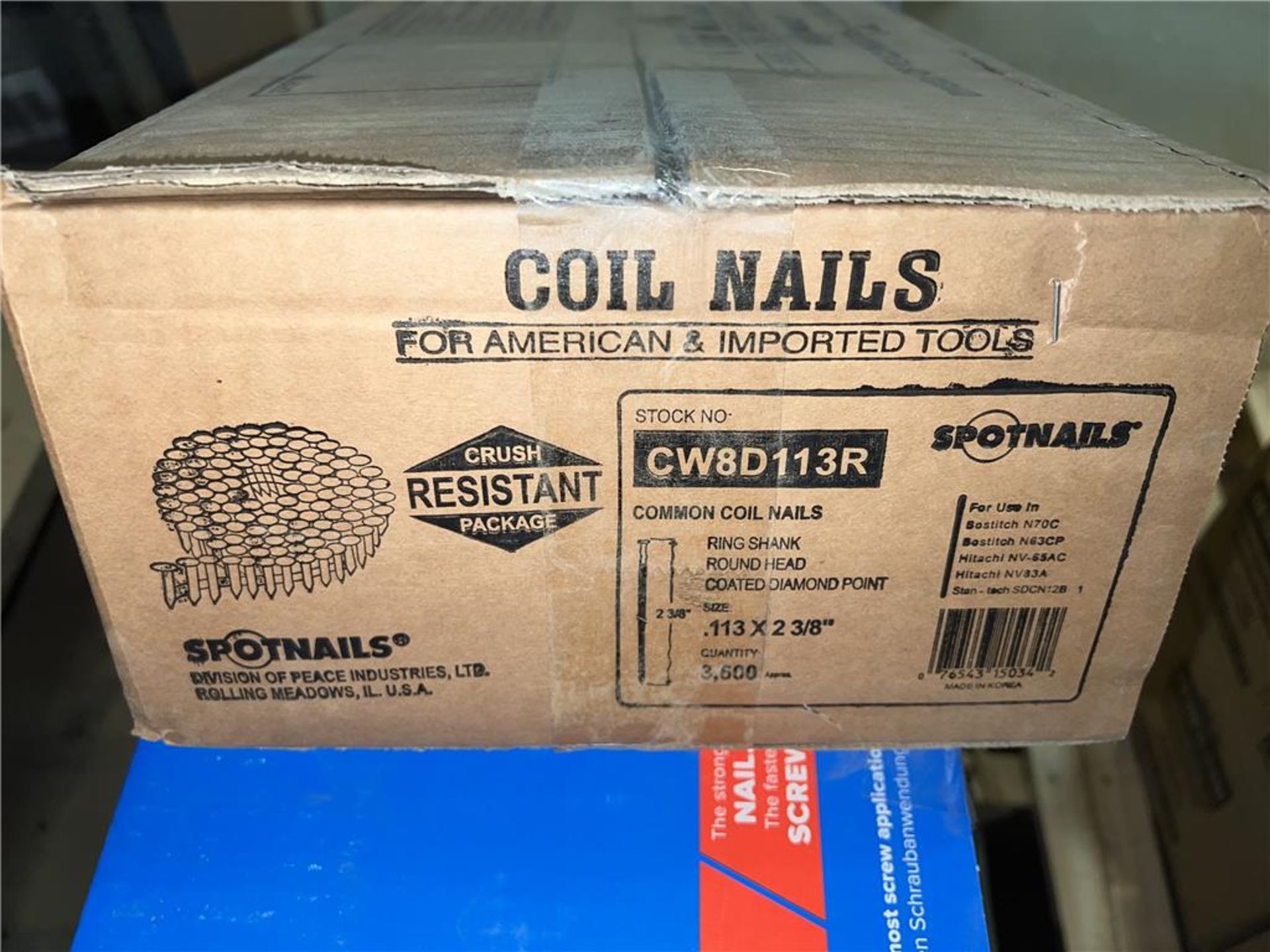 LOT: 9-CASES OF COIL NAILS - Image 3 of 5