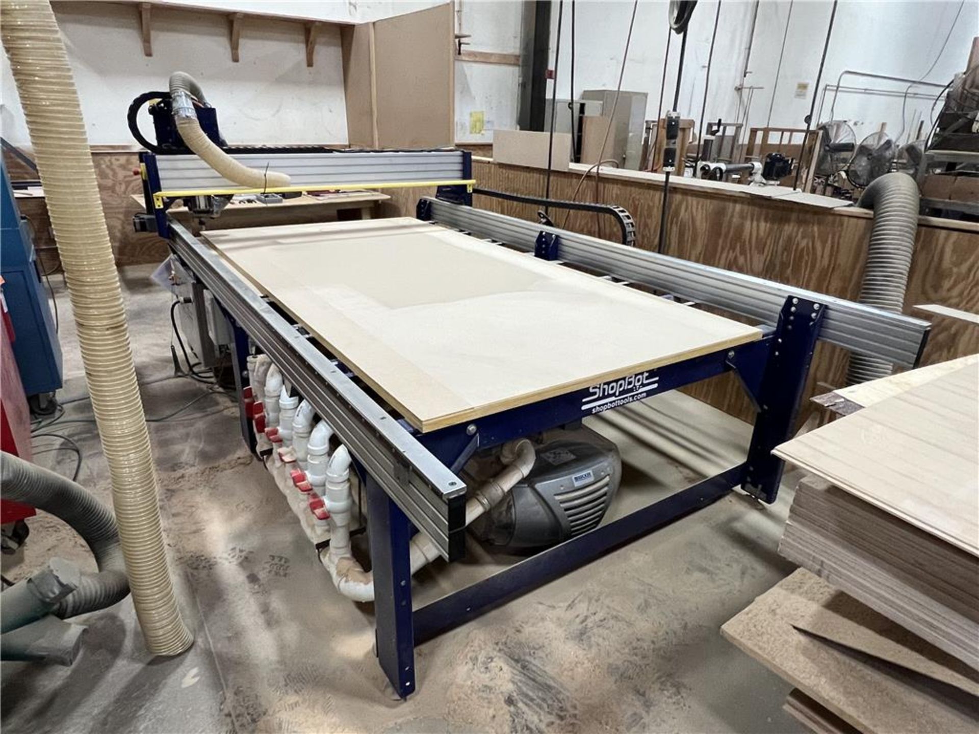 2014 SHOPBOT PRSALPHA 120" X 60" CNC ROUTER TABLE, INSERVICE 2015. ROUTER HEAD & DUAL AIR DRILL - Image 10 of 12