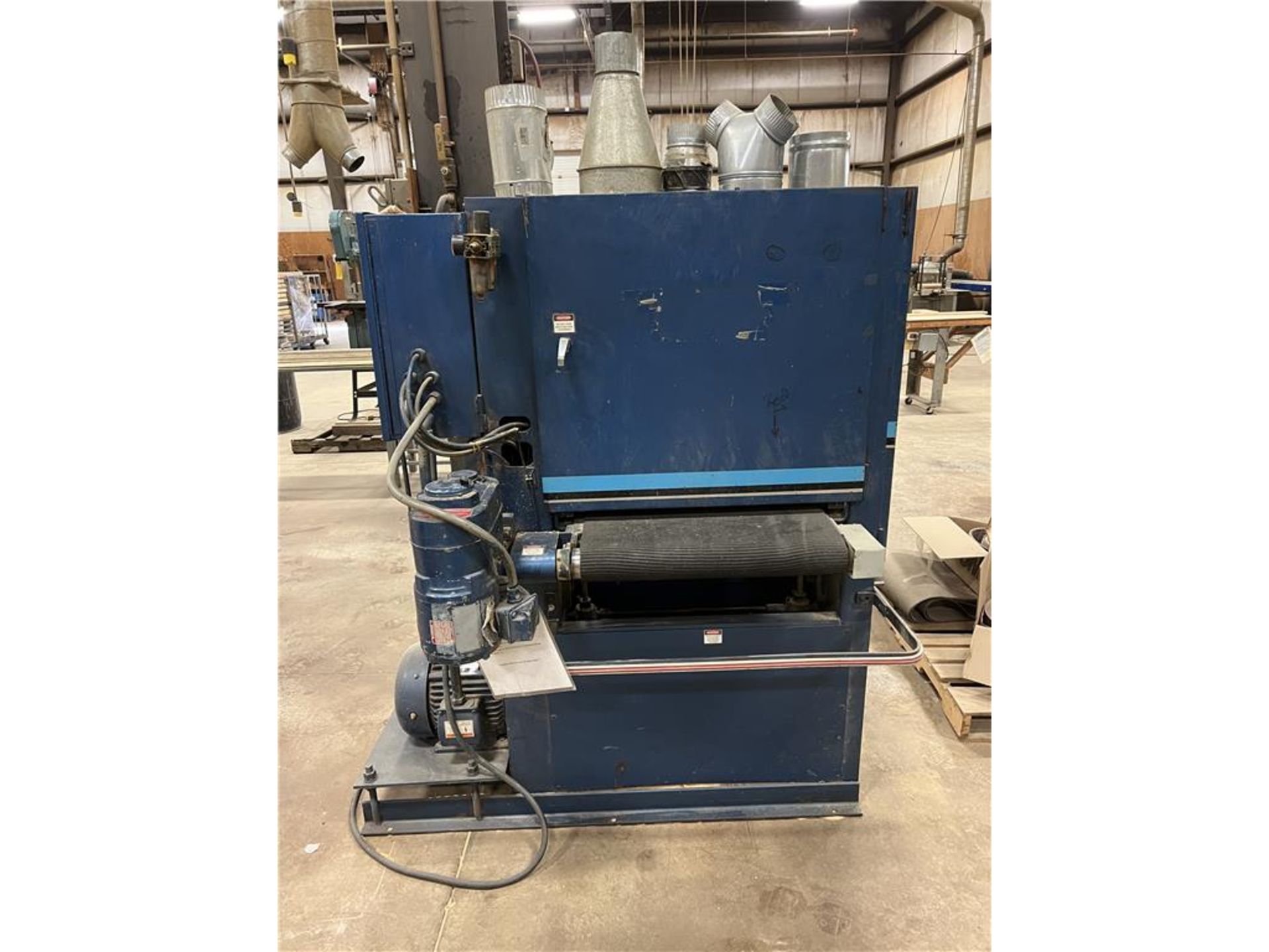 A.E.M. 24" BELT SANDER, MODEL 250NBII COMBINATION HEAD, S/N: 4093, 10HP, 3PH - Image 4 of 5