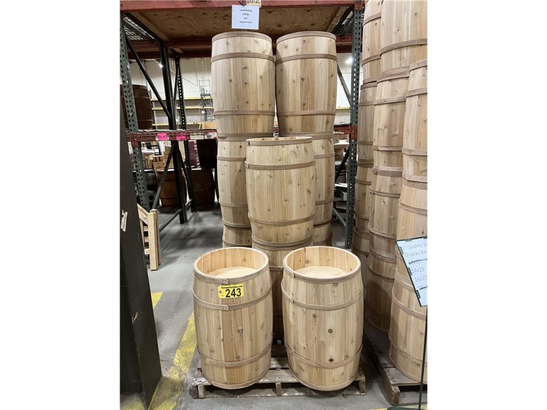 (10) 16"X27" DISPLAY BARRELS