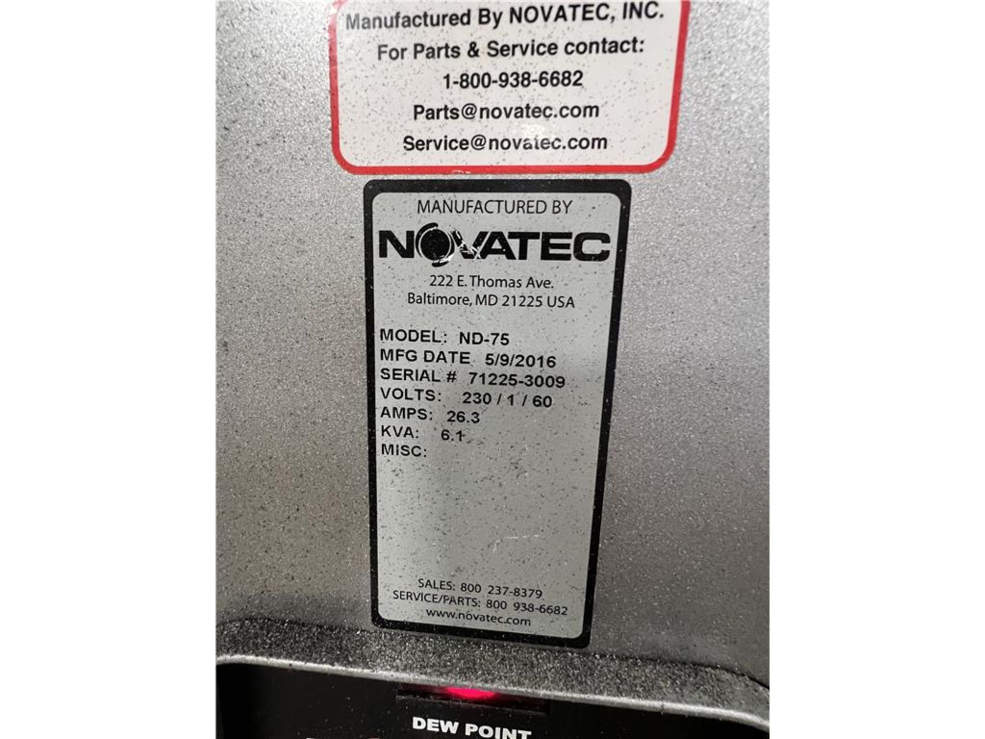 2016 NOVATEC ND-75 DRYER - Image 2 of 5