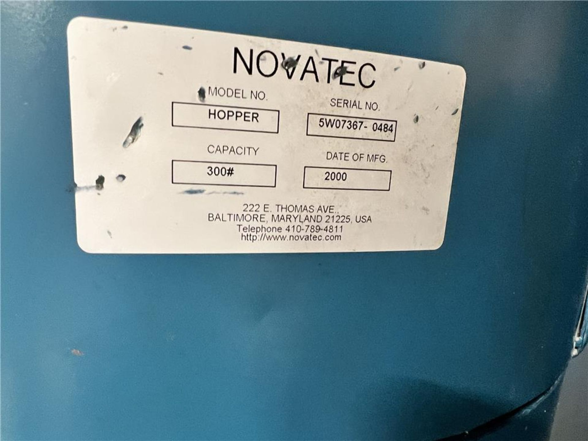 2000 NOVATEC N-75 DRYER, VACUUM LOADER - Image 5 of 5