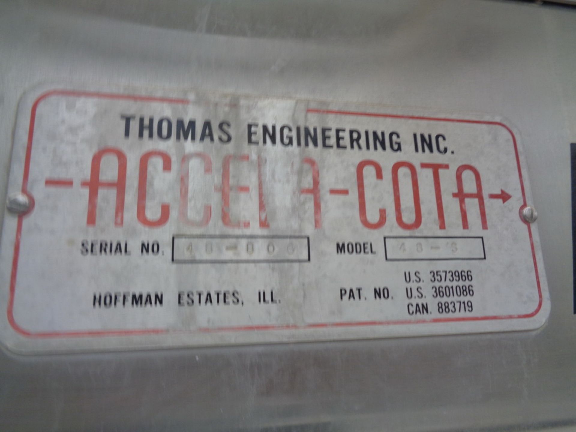 Thomas 48” Automatic SS Accelacota Tablet Coating Pan, Model 48-S, SN 48-48-806 - Image 5 of 9