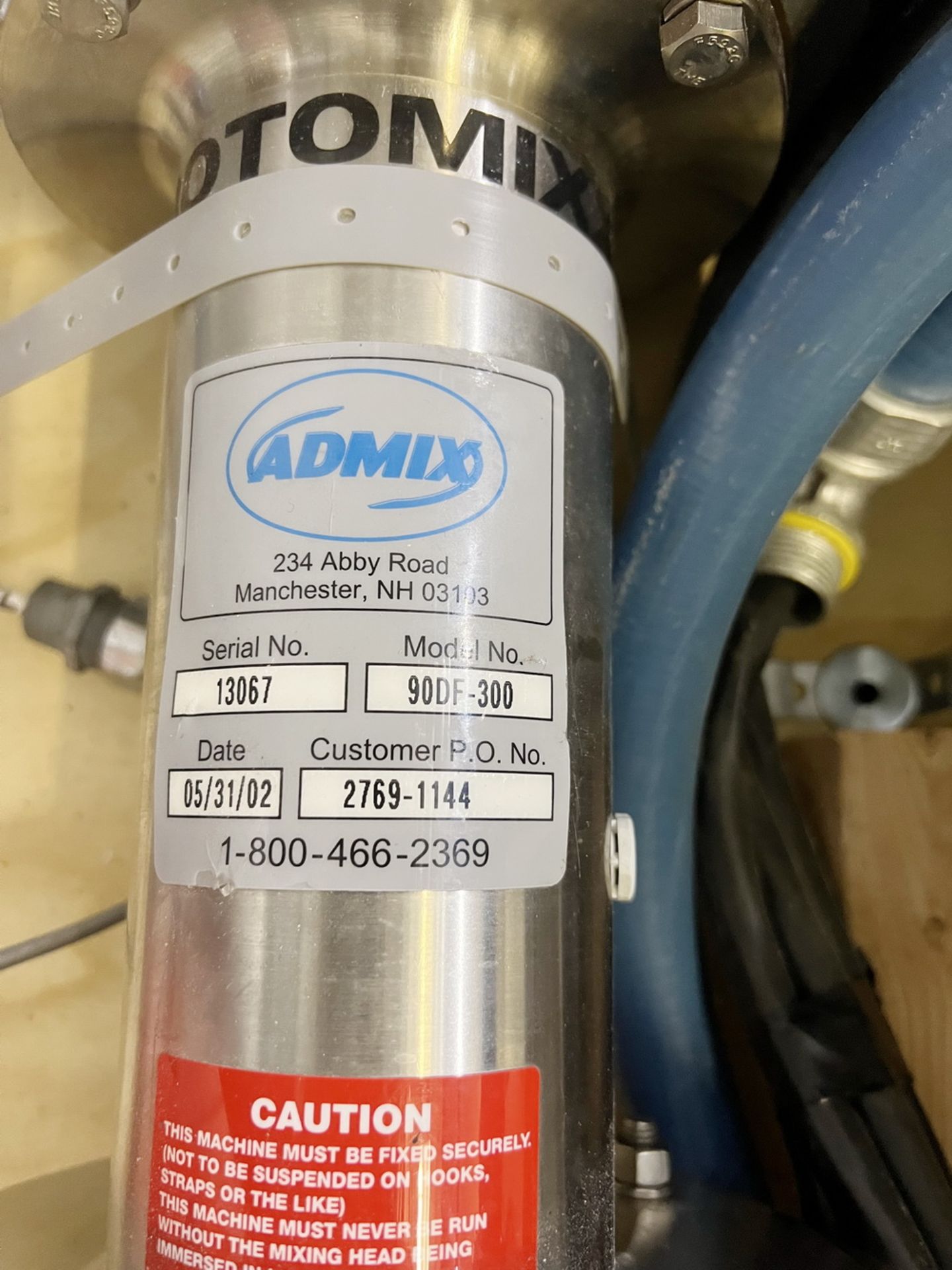 Hicks/Admix 60 gallon Stainless Steel Jacketed Vacuum Anchor Scraper Mixing Tank, NB# 321 - Image 21 of 29