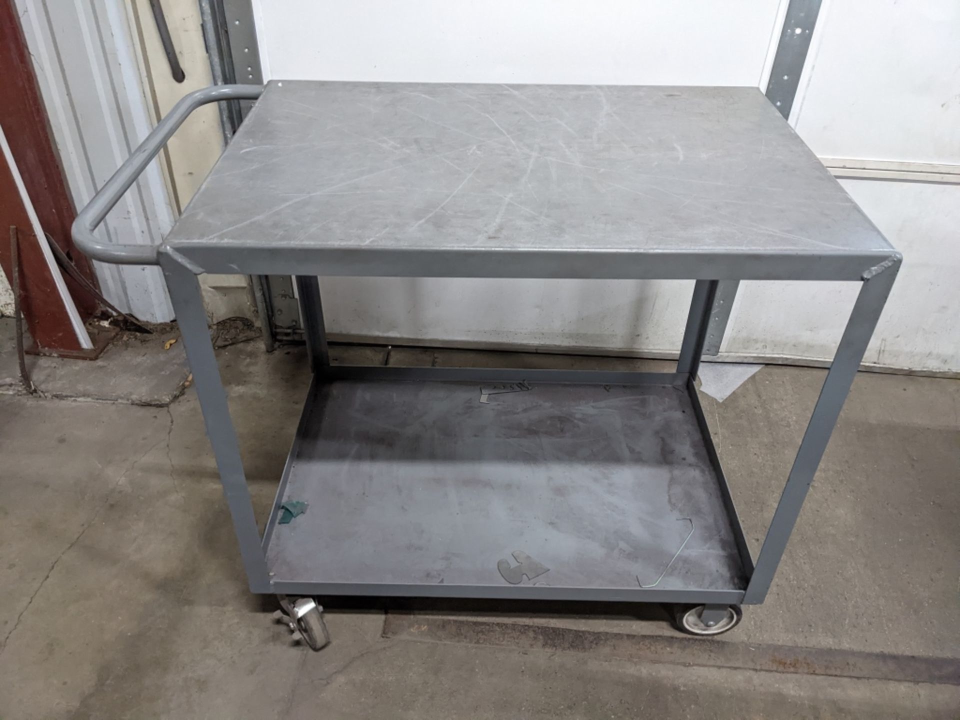 Uline Metal Two Tier Utility Cart. Surface - Image 2 of 2