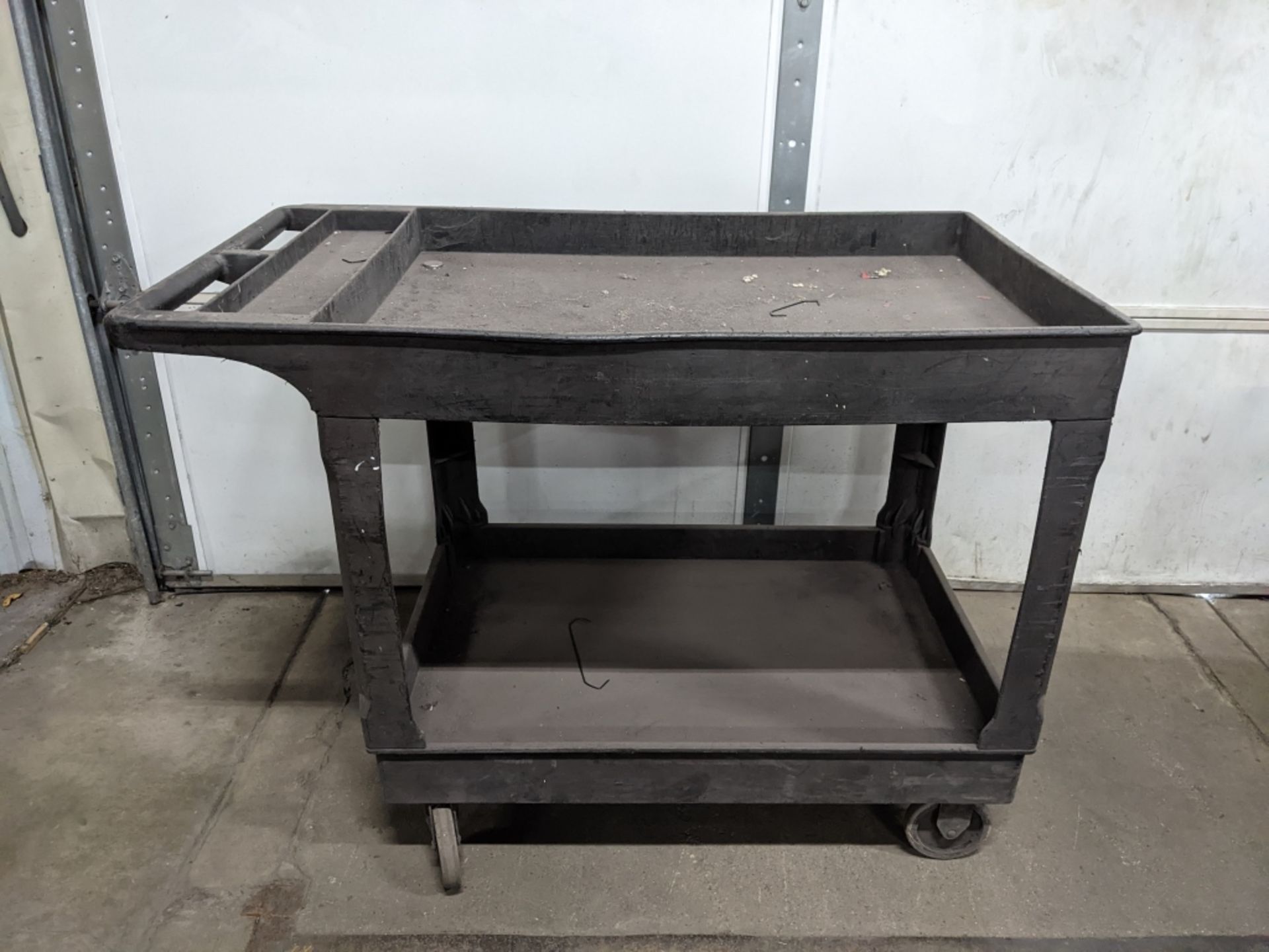 Uline Plastic Two Tier Utility Cart. Surface - Image 2 of 2