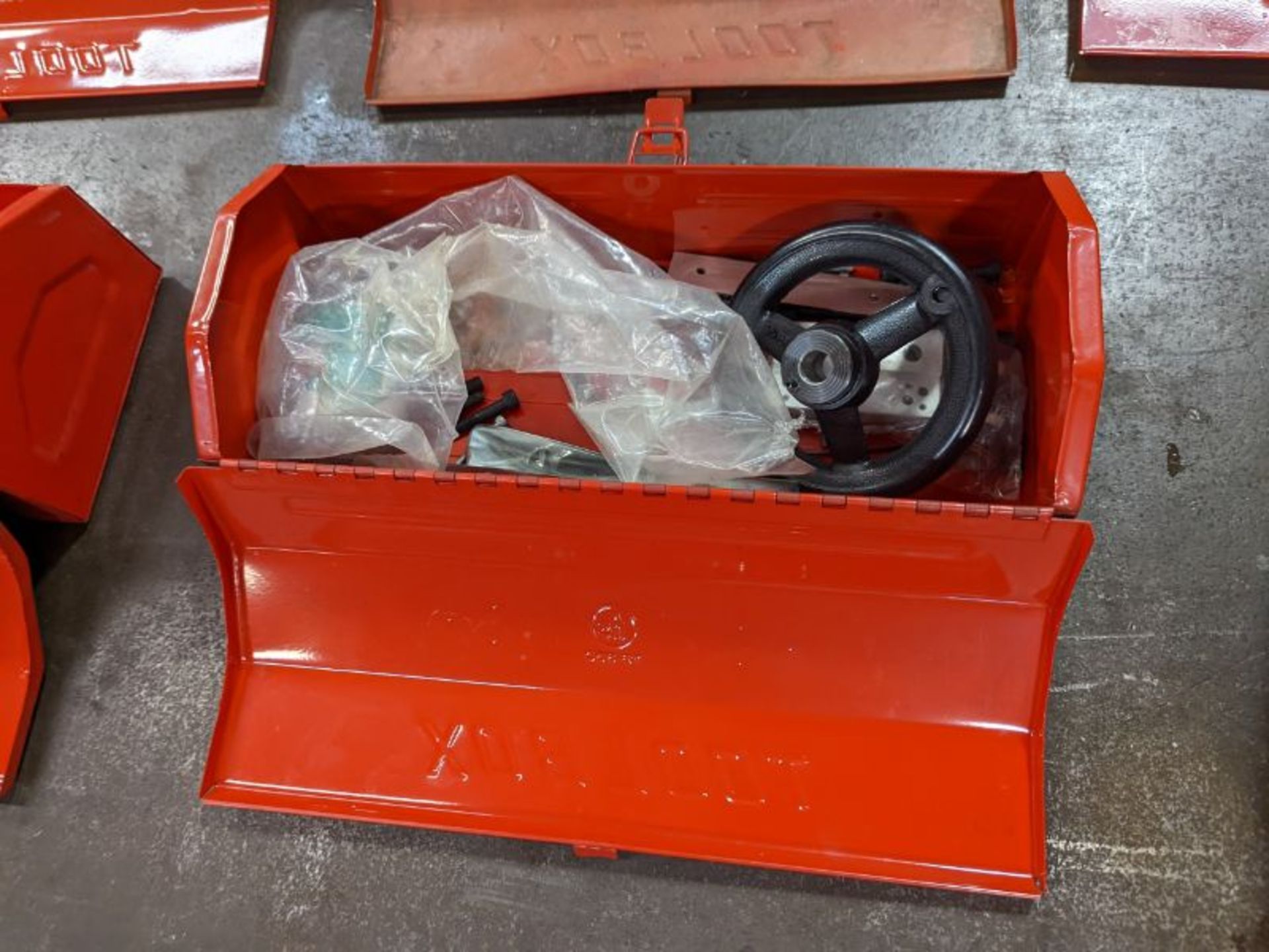 (5) Red Toolboxes 14"x6" and Tool Bin with Misc Tools - Image 7 of 8