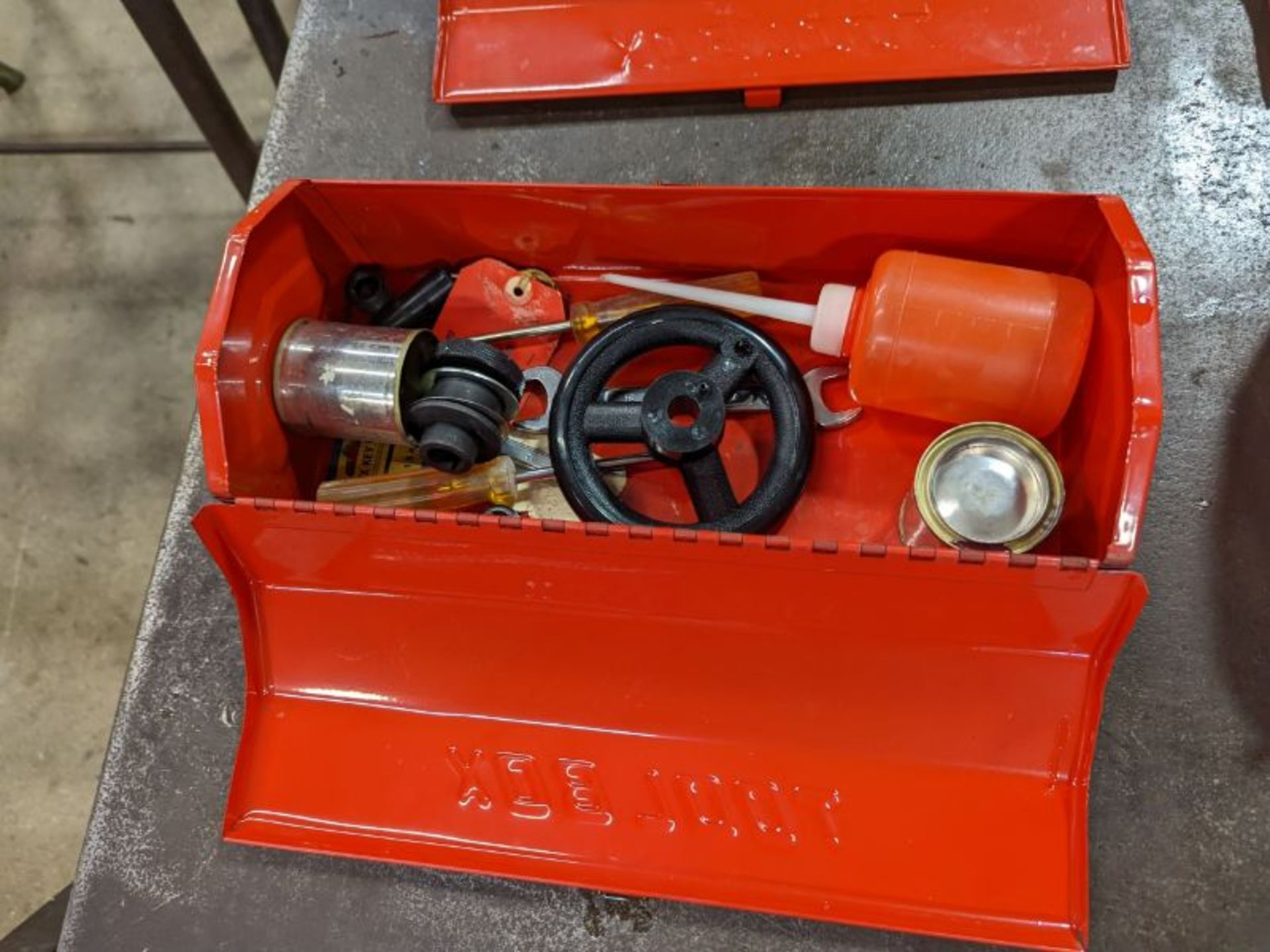 (5) Red Toolboxes 14"x6" and Tool Bin with Misc Tools - Image 8 of 8