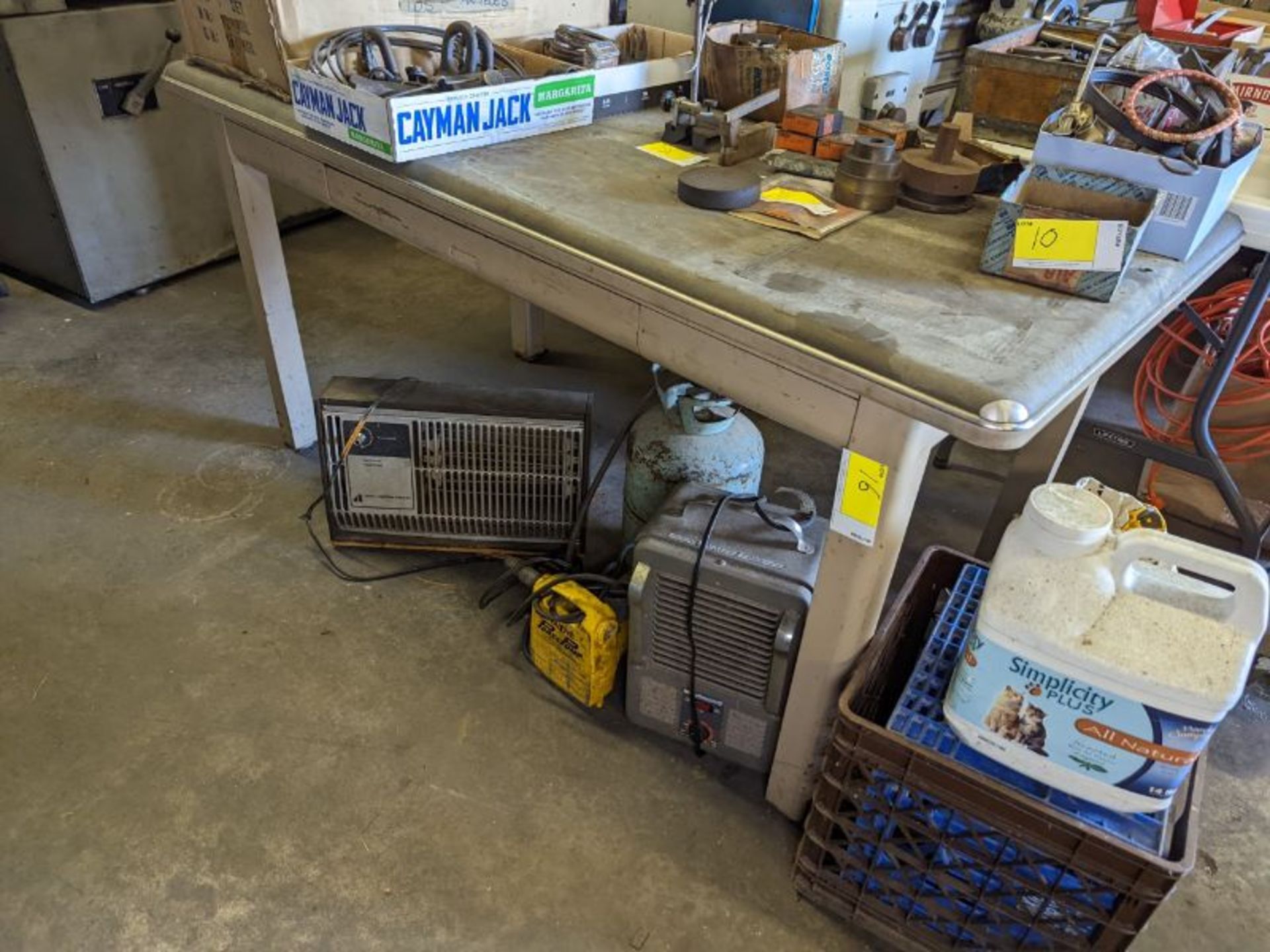 Table And Contents Under Table Heater, Air Tank, Porta Pump,Milk Crates - Image 4 of 4