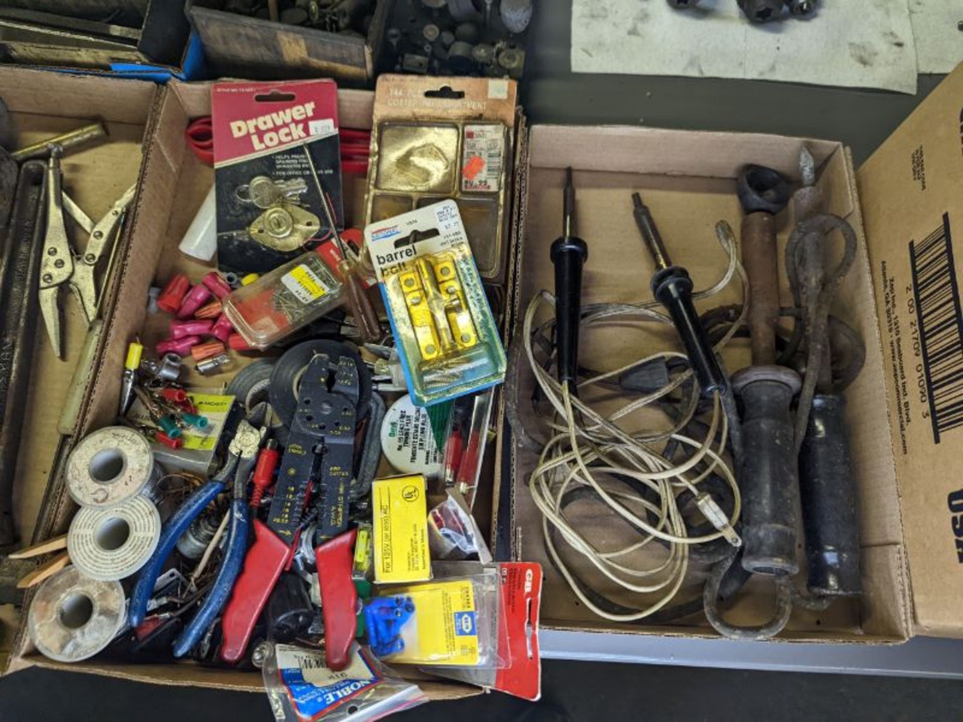 5 Flats Pipe Wrench, Hammers, Files, Dremel Tools, Wire Nuts, Strippers, Misc, Nails - Image 2 of 6