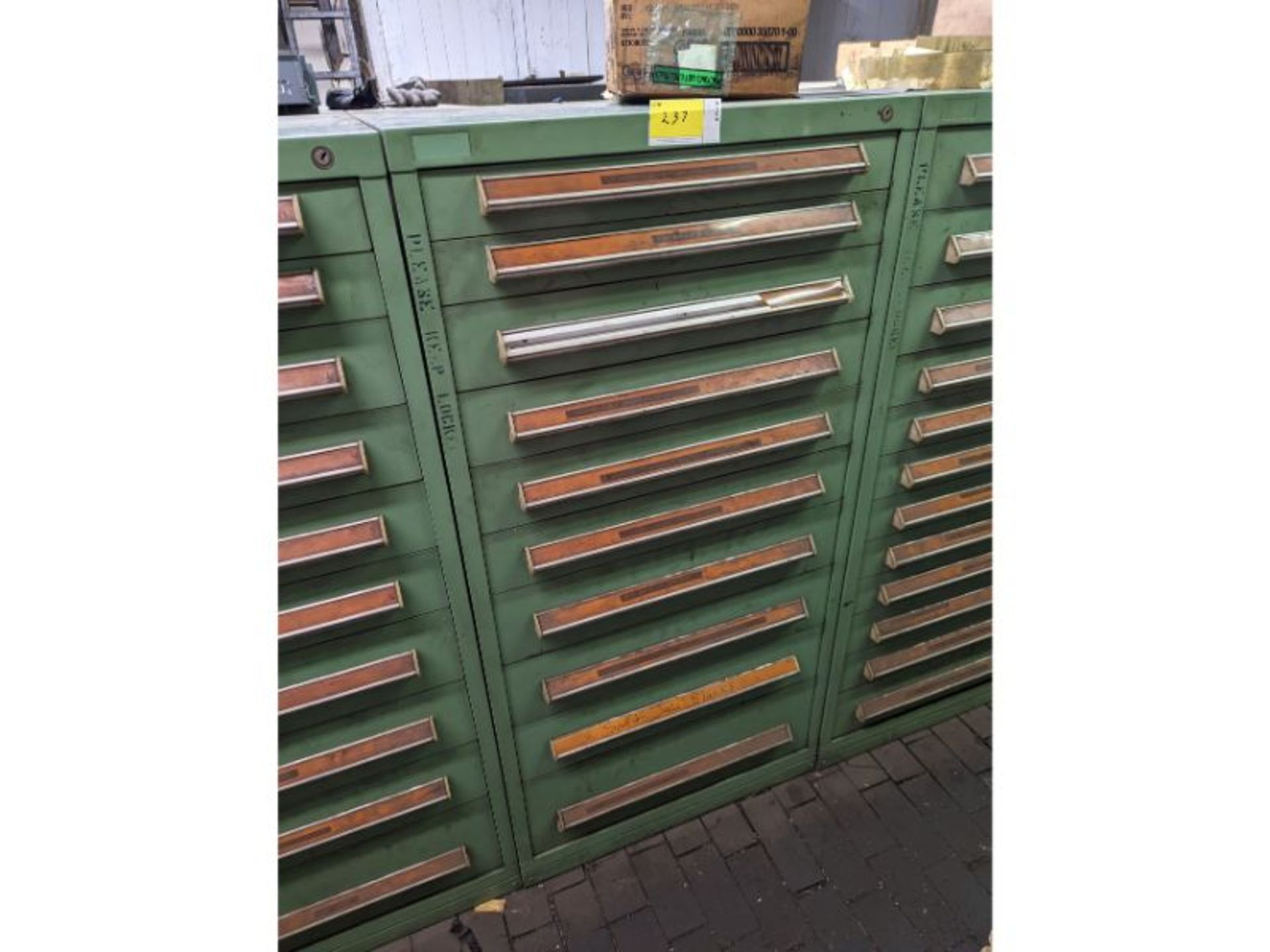 Vidmar Cabinet With Contents Tap Extractors, Torch Tips, Concrete Studs, Seals,