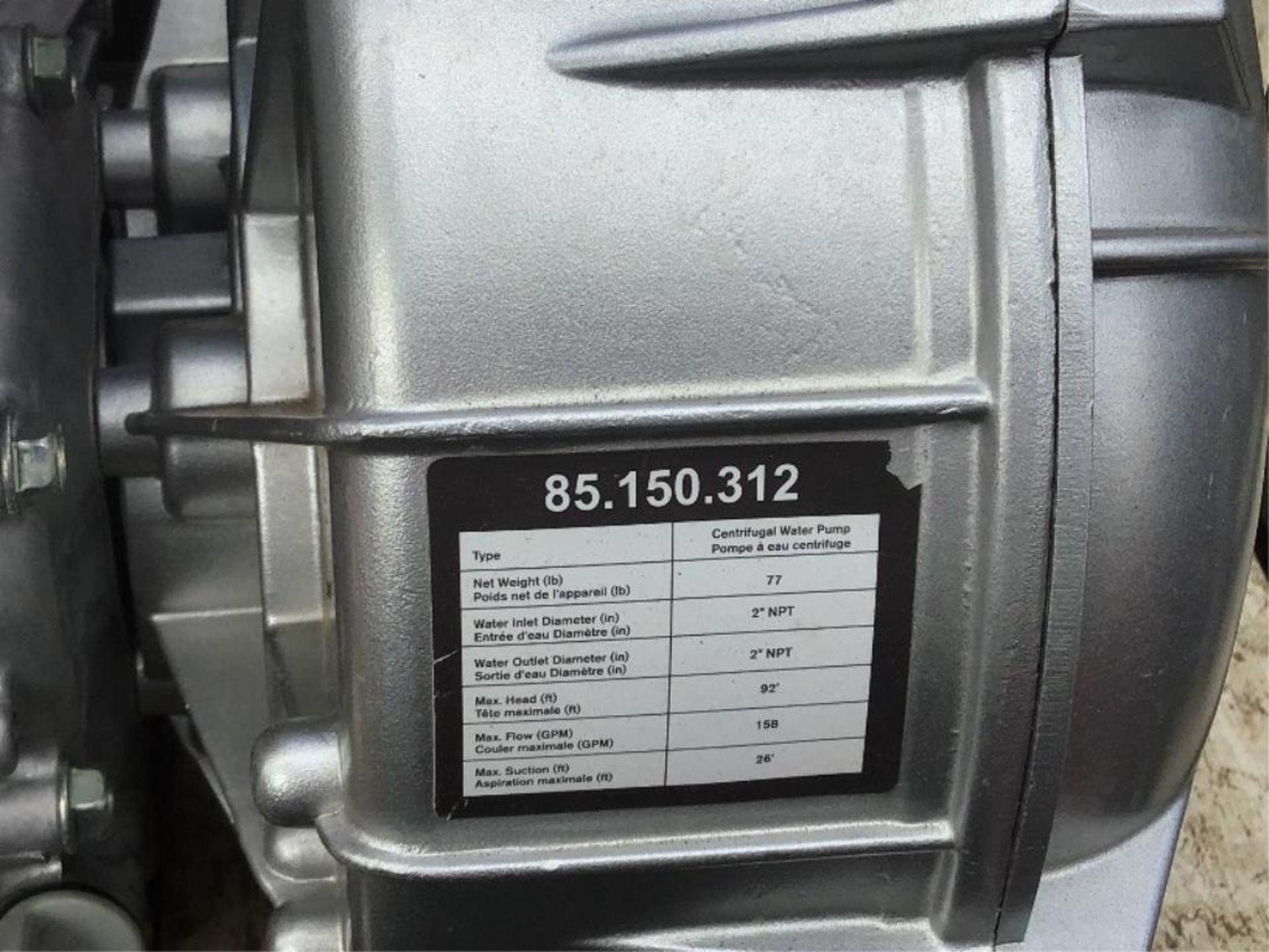 GX200 Honda 2in Water Pump - Image 4 of 4