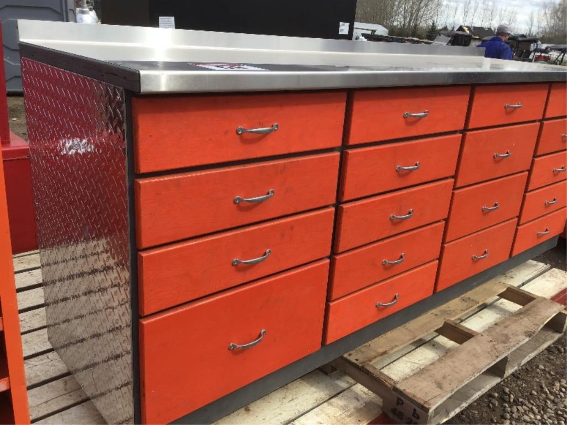 18-Drawer 8Ft Shop Cabinet w/Stainless Steel Top - Image 2 of 2