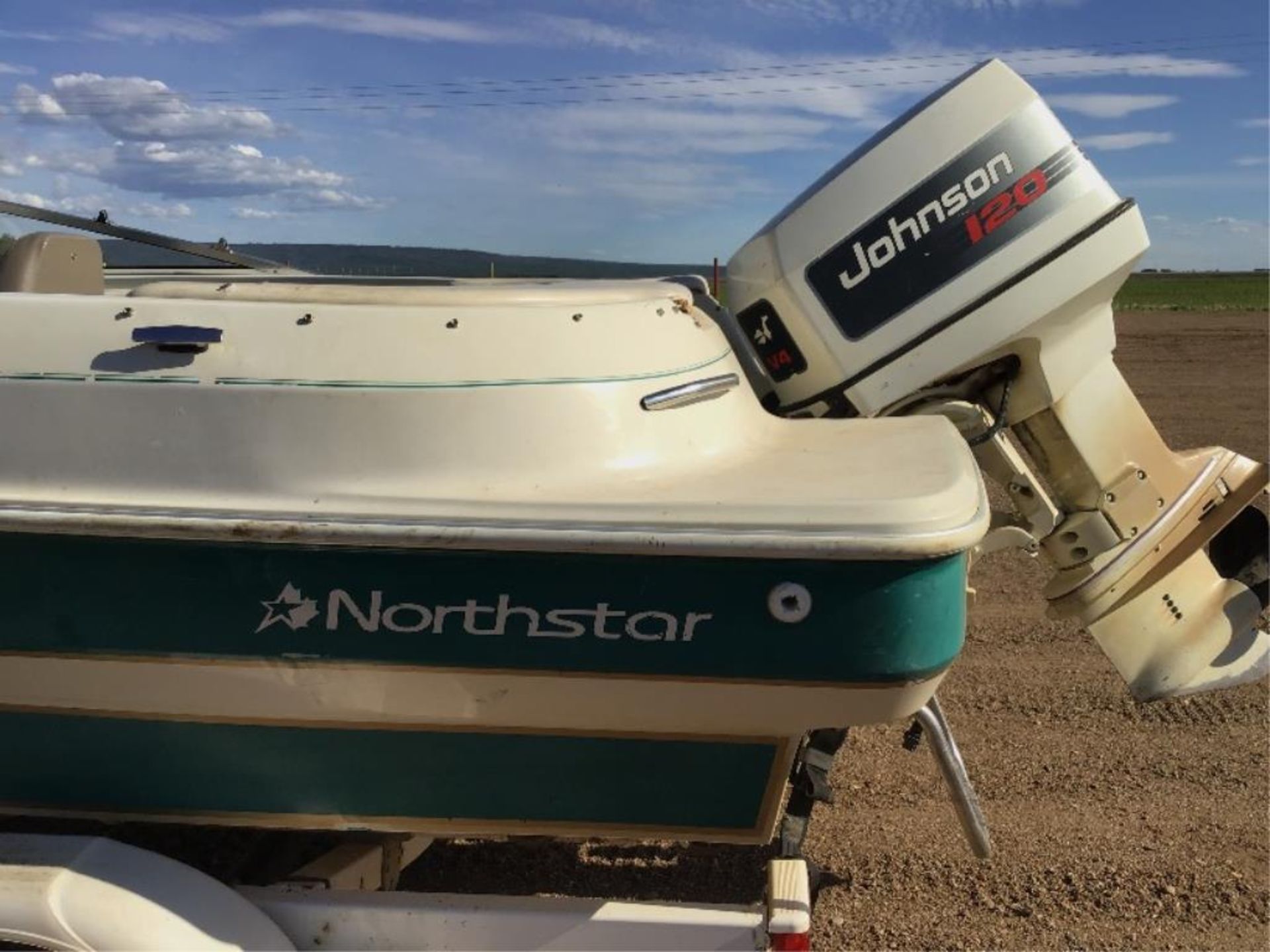 1995 Northstar 17Ft Fibreglass Boat & Shoreland'rr w/Johnson 120 Outboard Kicker s/n G 03229019 This - Image 4 of 11