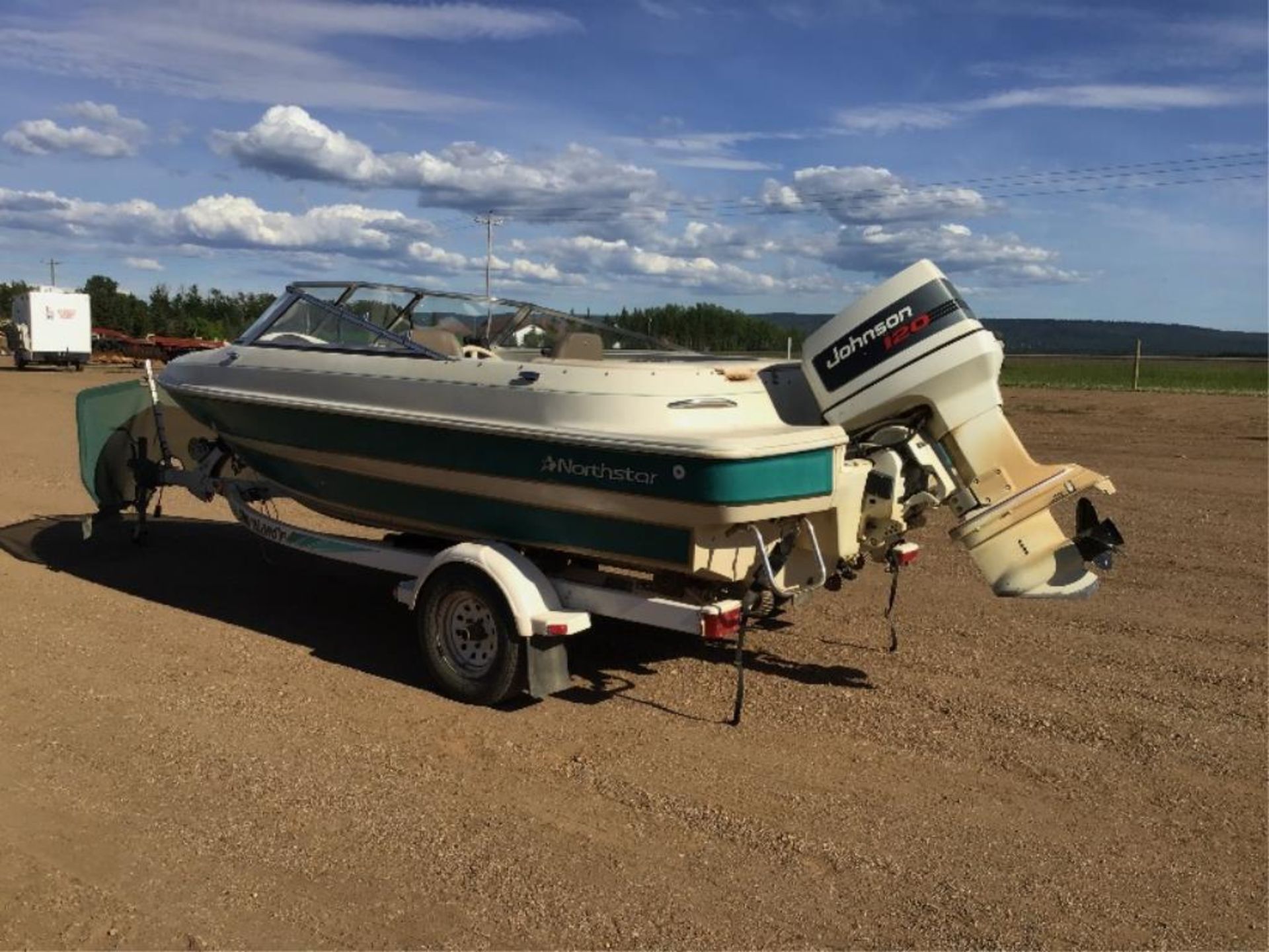 1995 Northstar 17Ft Fibreglass Boat & Shoreland'rr w/Johnson 120 Outboard Kicker s/n G 03229019 This - Image 3 of 11