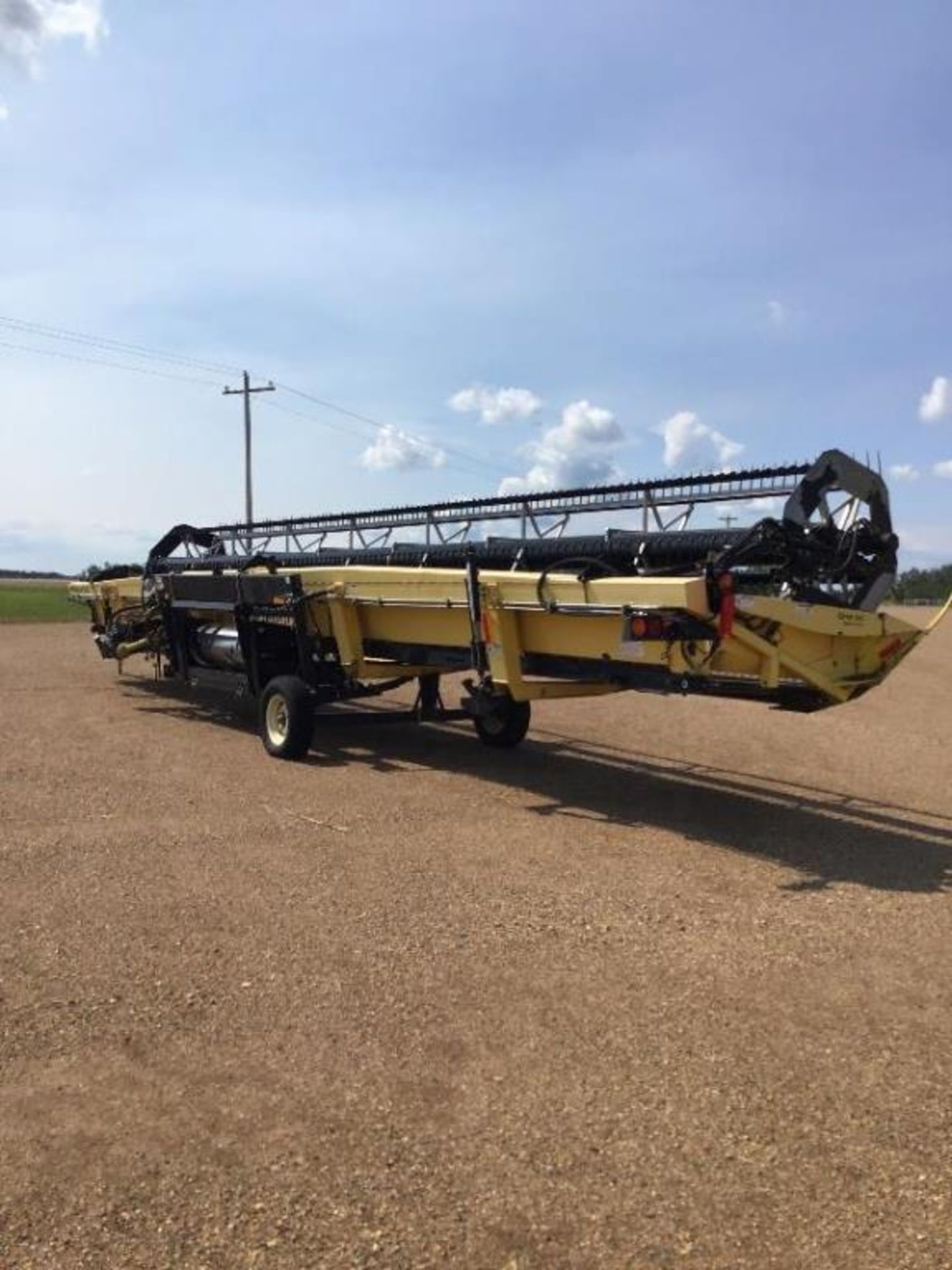 2006 HONEY BEE SP36 36 Ft Draper Header to fit Case IH 88 series combines, P/U reel, hyd F&A, - Image 4 of 9