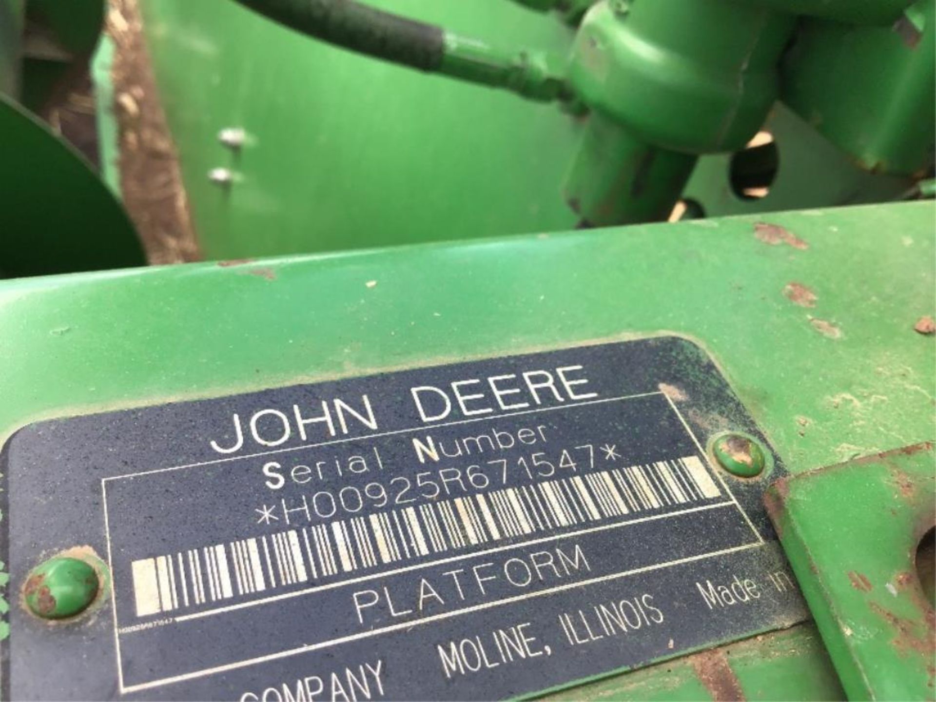 John Deere 925 Rigid Header Plastic Tines on P/U Reel. (Header Transport Sells Seperate) - Image 8 of 12