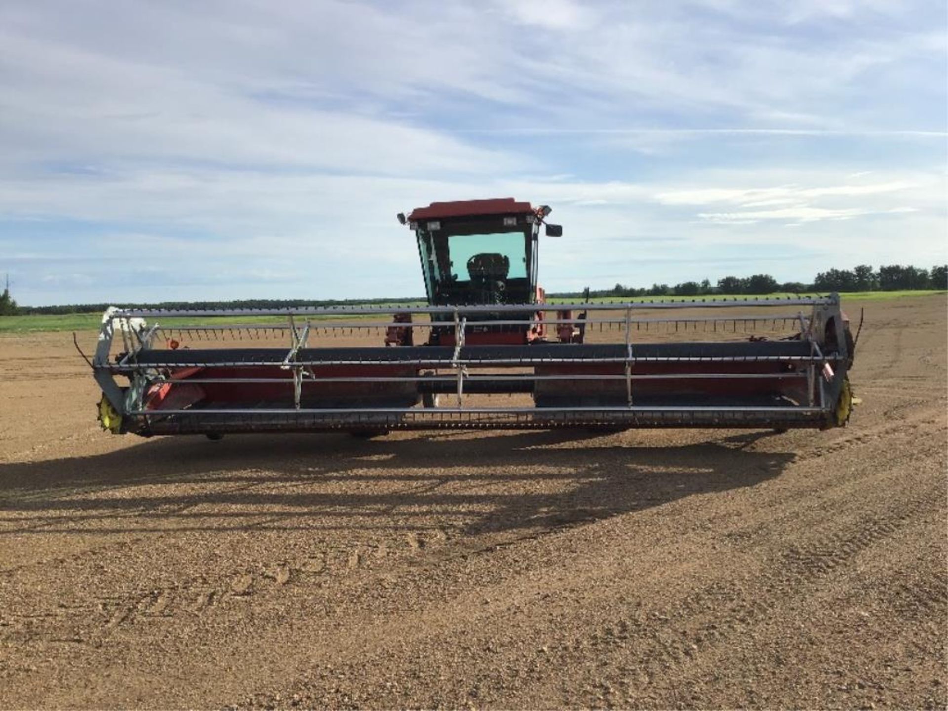 Case IH 8820 25Ft Swather Rear Weights, Diesel power, Hydro static Drive, U/2 Pickup Reel w/Poly - Image 2 of 23