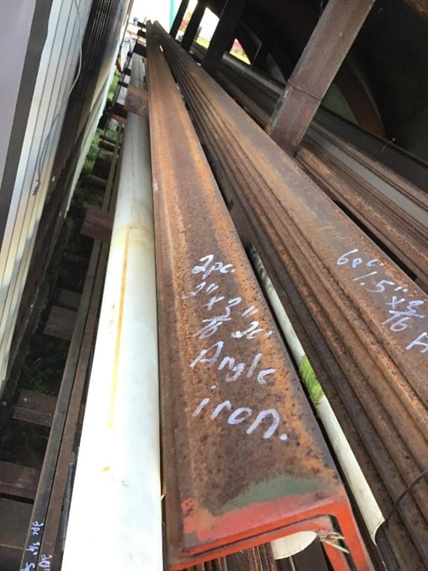 Lot of (2) 2in x 3/16in x 20Ft Angle Iron Selling by the piece X 2.