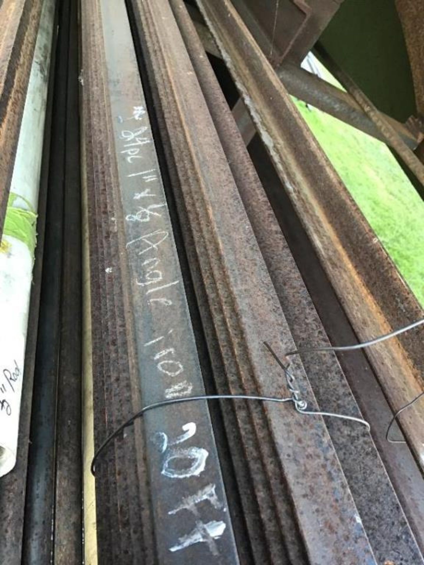 Lot of (26) 1in x 1/8in x 20Ft Angle Iron Selling by the piece X 26. - Image 2 of 2