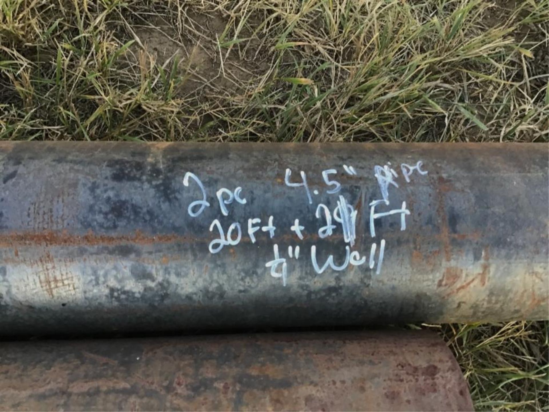 Lot of (2) 4.5in Pipe 1/4in Wall 21FT & 20Ft. Selling by the pc X 2.Lot #s' 55 & 56 Selling on Cho - Image 2 of 2