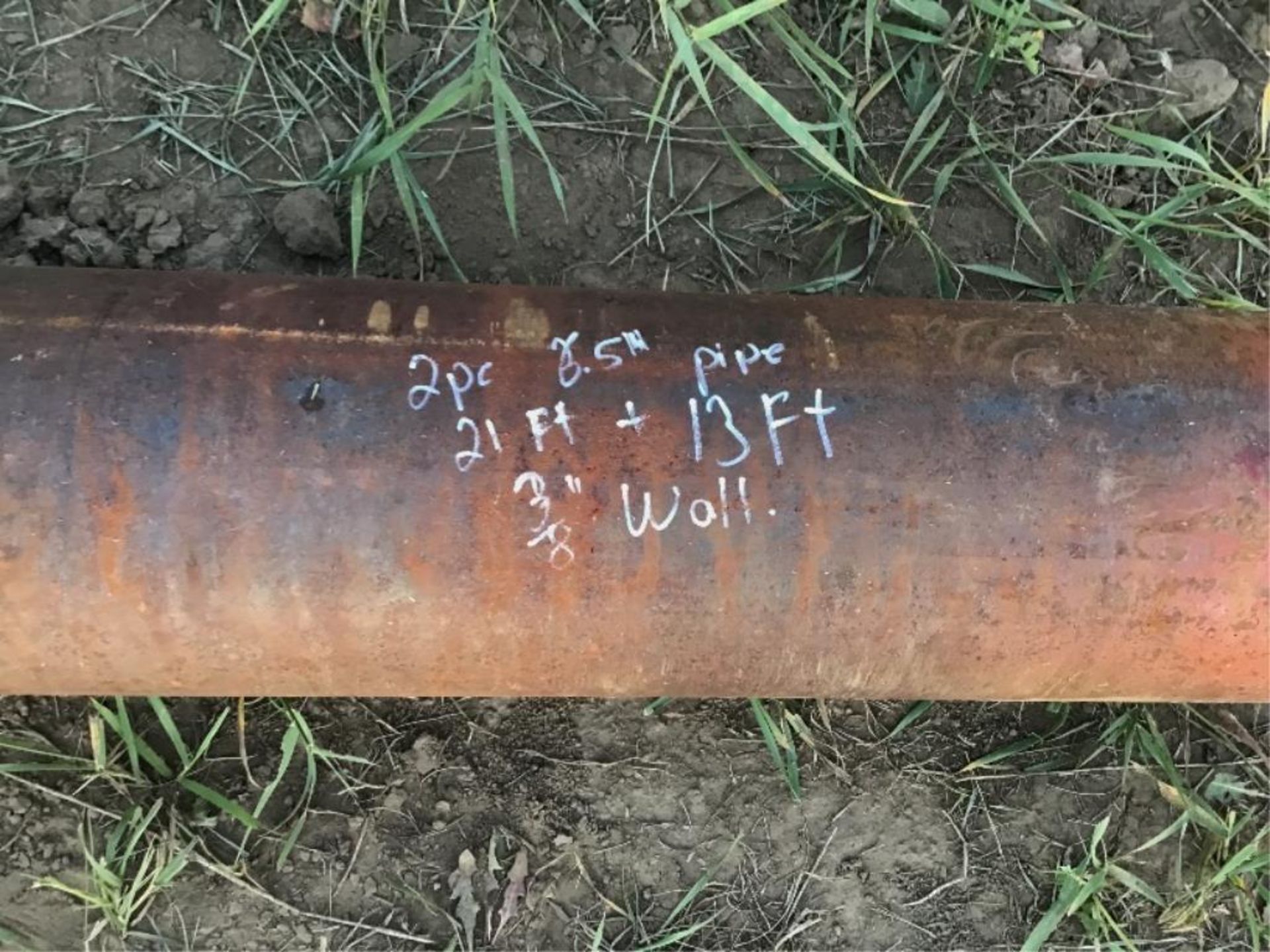 Lot of (2) 6.5in Pipe. 3/8in Wall 21Ft & 13Ft. Selling by the pc X 2. - Image 2 of 2