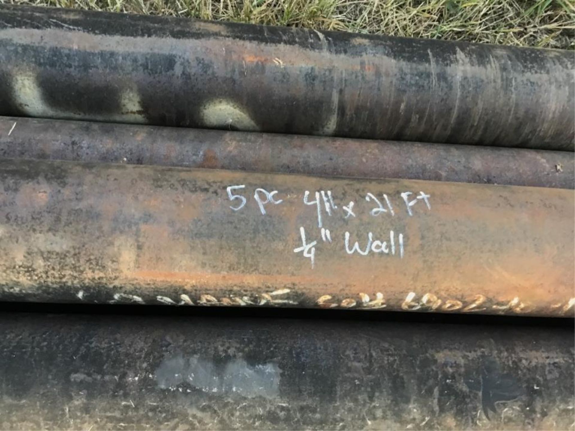 Lot of (5) 4in X 21Ft Pipe 1/4in Wall Selling by the pc X 5.Lot #s' 53 & 54 Selling on Choice. - Image 2 of 2