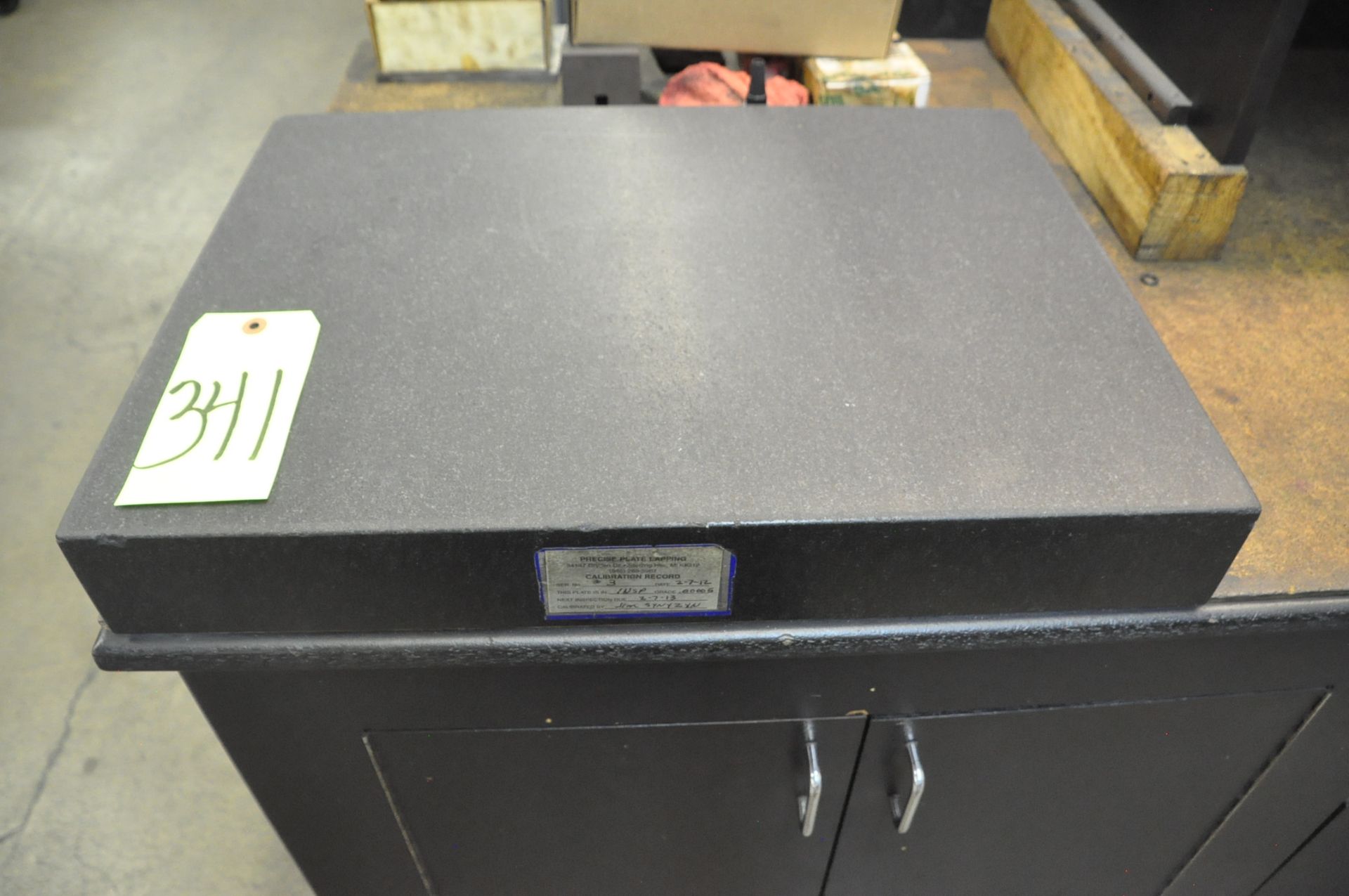 18" x 24" x 3" Black Granite Surface Plate with Bench/Cabinet - Image 2 of 2