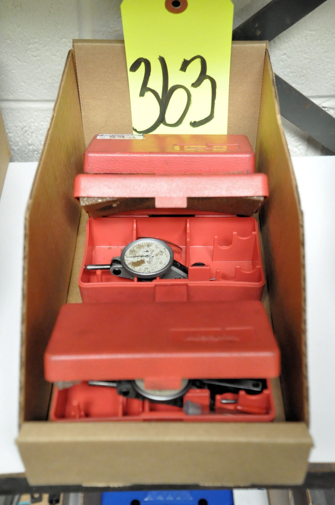Lot-(3) Various Dial Force Indicator Gauges in (1) Box